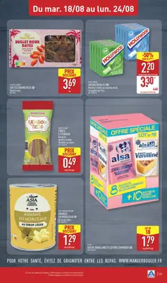 Aldi - Prévisualisation de ANANAS EN MORCEAUX AU SIROP LÉGER, ANANAS EN MORCEAUX Au sirop Léger. valide à partir de 18/08/2026 | Page: 17 | Produits: Levure, Bonbons gélifiés, Ananas, Bonbons