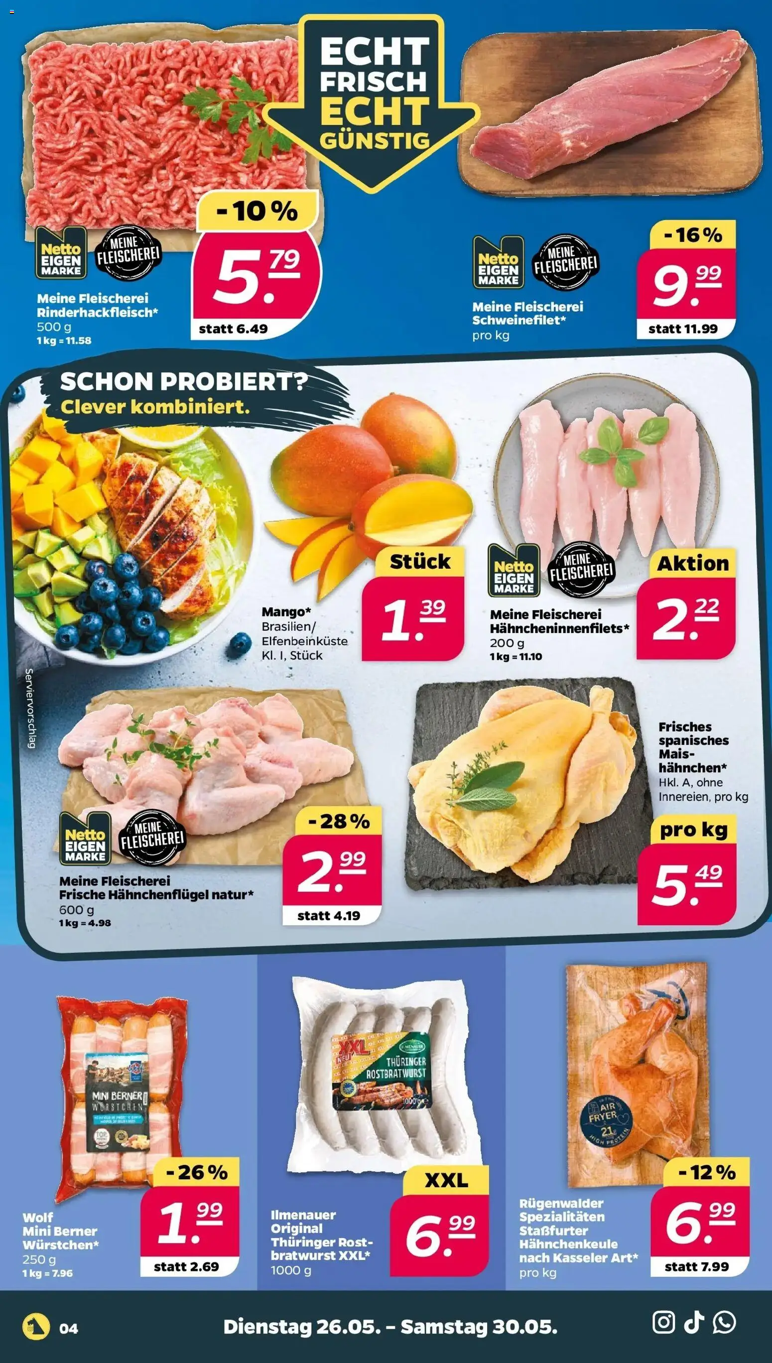 Netto Wochenangebote – gültig ab 26.05.2026 | Seite: 4 | Produkte: Bratwurst