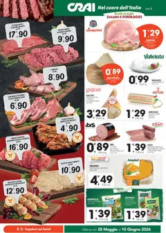 Anteprima del volantino CRAI volantino Cuor di Crai Biancavilla valido a partire dal 28.05.2026 | Pagina: 2 | Prodotti: Salame, Mozzarella, Formaggio, Cosce di pollo