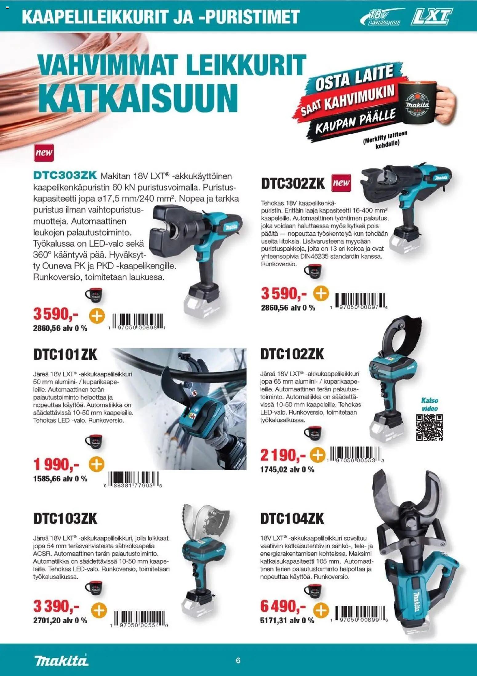 Makita tarjoukset – voimassa 02/10/2026 alkaen | Sivu: 6