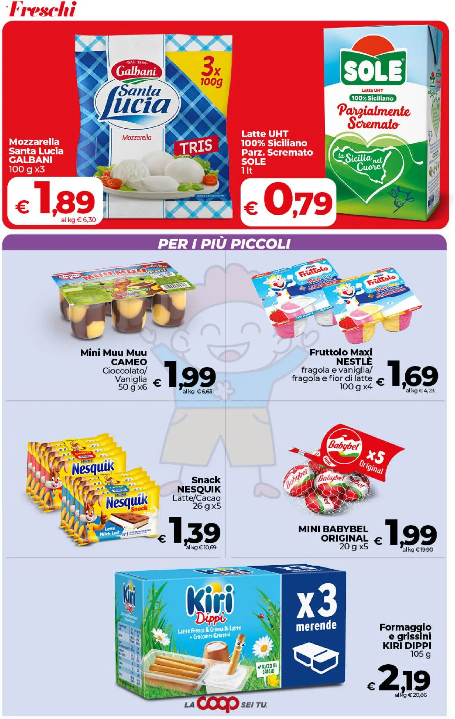 Volantino COOP del 30/06/2026 | Pagina: 14 | Prodotti: Crema, Mozzarella, Latte, Formaggio