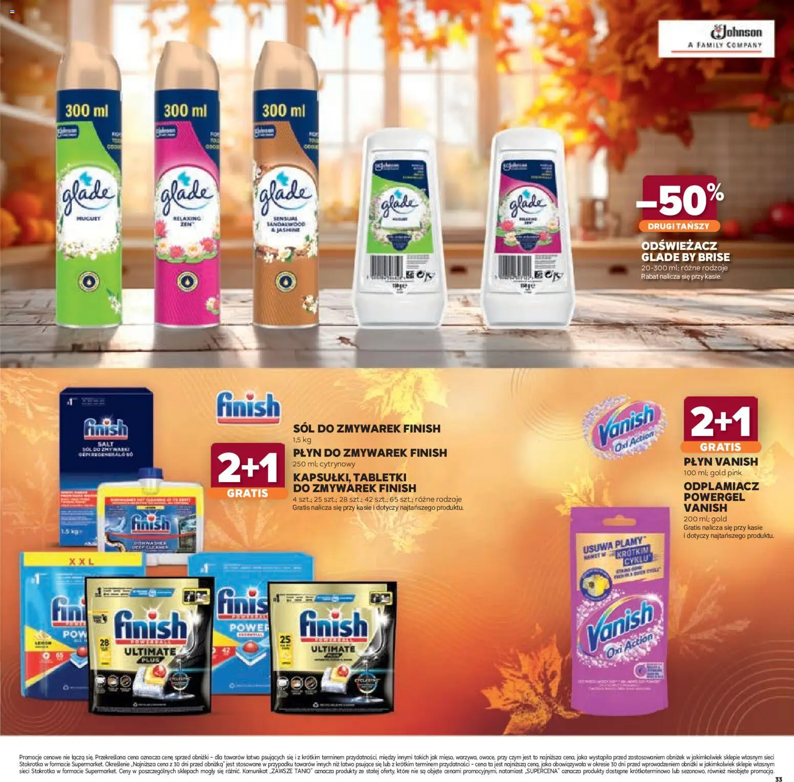 Stokrotka gazetka - Katalog Jesienne Inspiracje od 15.10.2026 | Strona: 33 | Produkty: Vanish, Sól do zmywarek, Odplamiacz, Sól