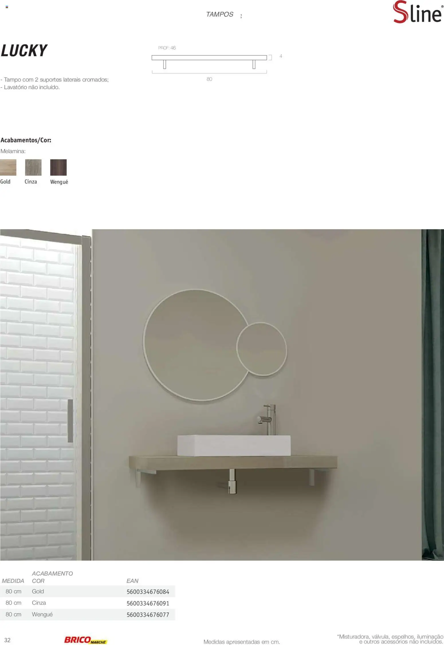 BricoMarché Catálogo de Inspiração Banho │ válido de 15.06.2026 | Página: 32 | Produtos: Lavatório