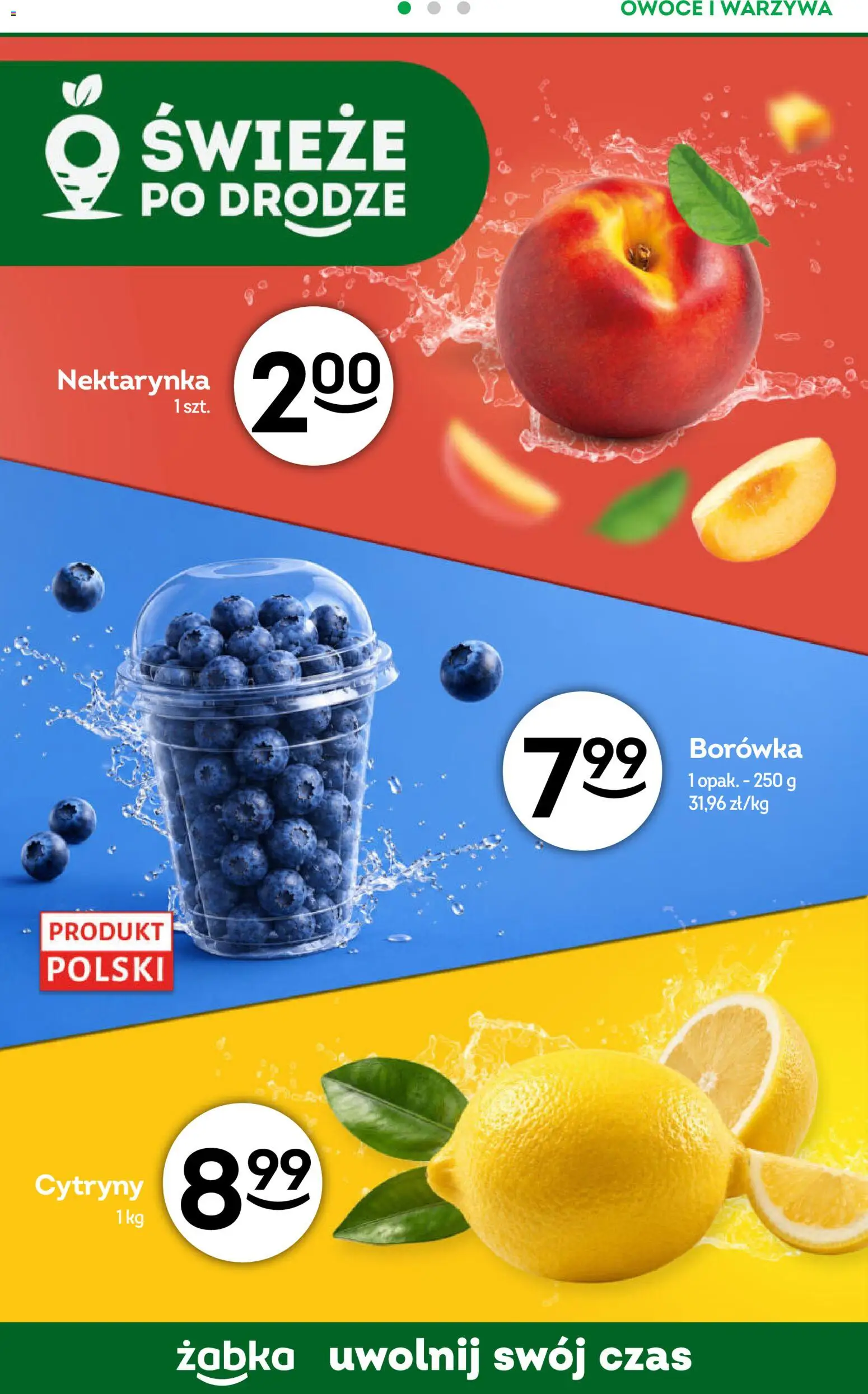 Żabka gazetka - Codzienne produkty od 29.07.2026 | Strona: 7 | Produkty: Nektarynka, Cytryny, Warzywa, Owoce
