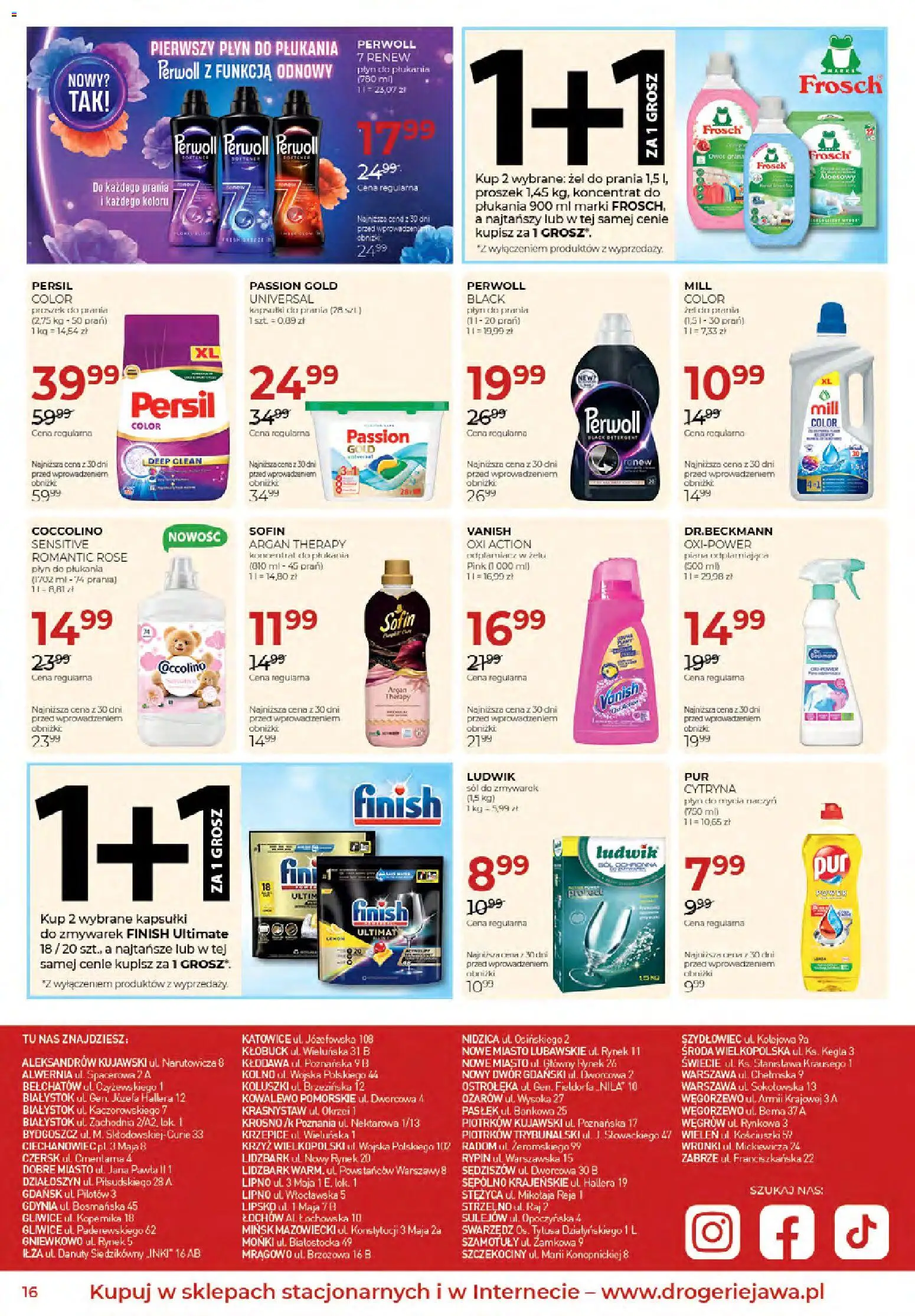 Jawa gazetka od 02.10.2026 | Strona: 16 | Produkty: Kapsułki, Persil, Perwoll, Sól
