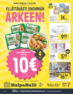 Halpa Halli-mainoslehti voimassa 07/10/2026 alkaen