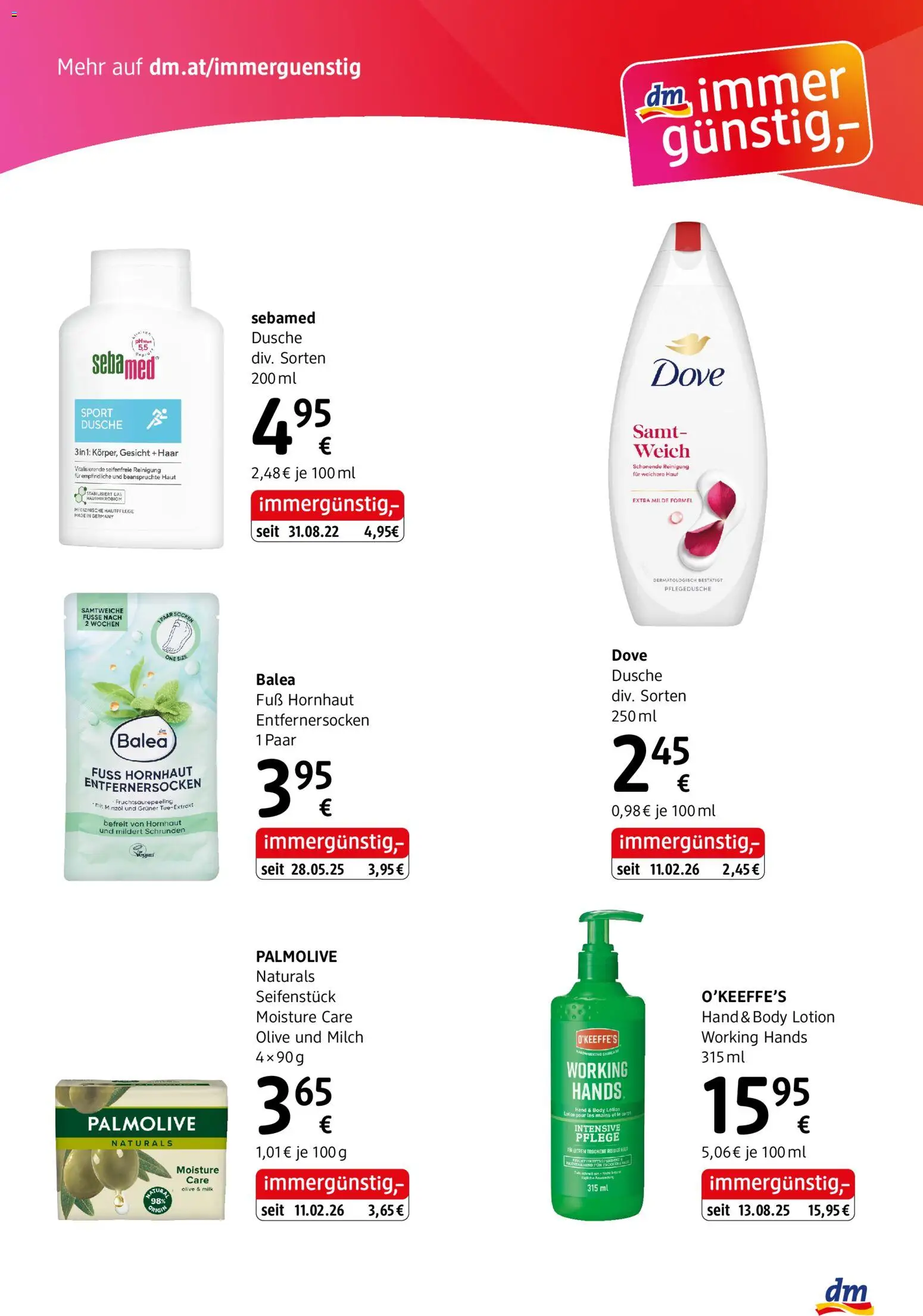 dm drogerie markt Flugblatt Juni 2026 gültig ab 28.05.2026 | Seite: 4 | Produkte: Socken, Dusche, Milch