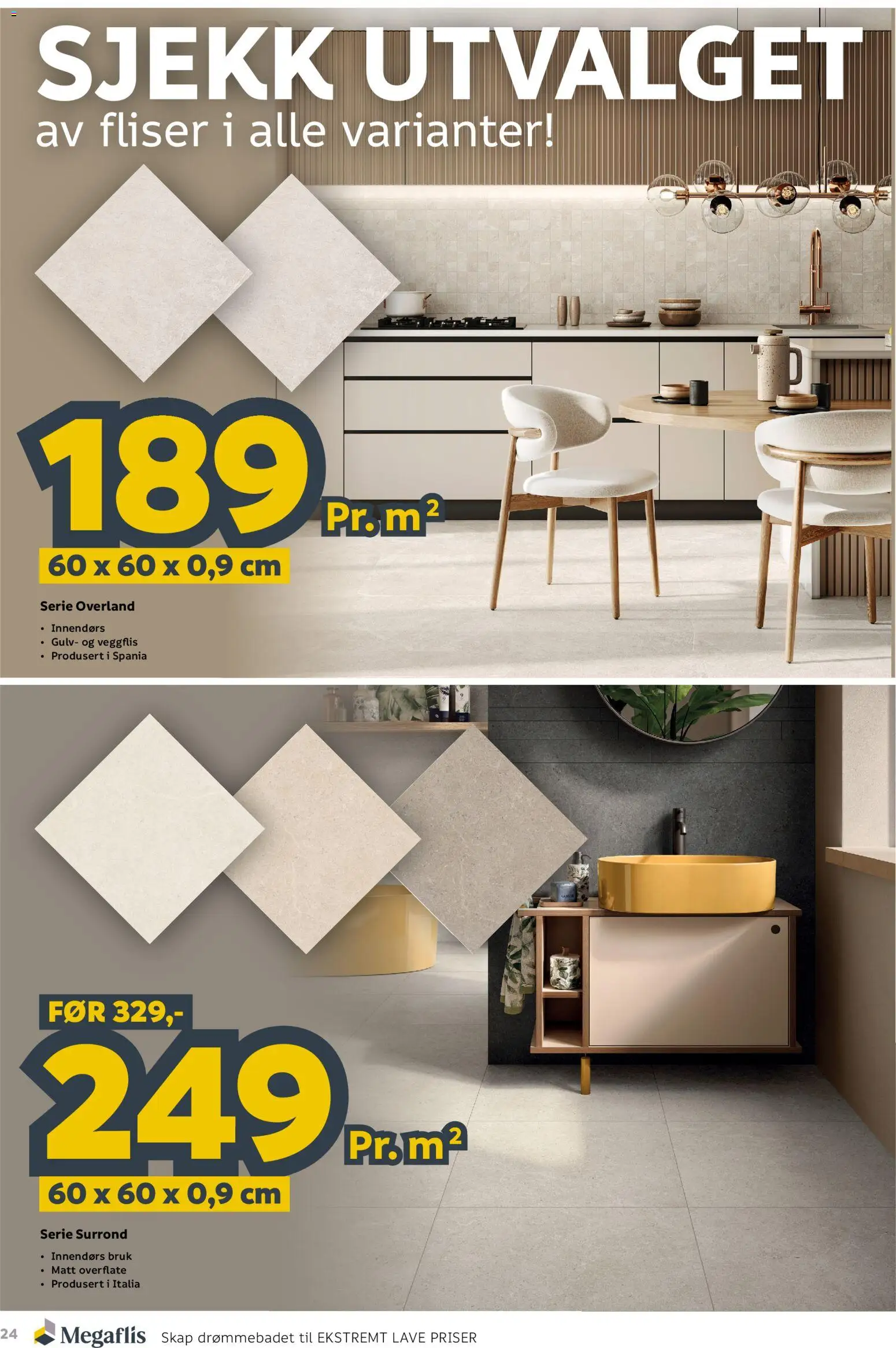 {H1} | Side: 24 | Produkter: Fliser, Gulv, Skap