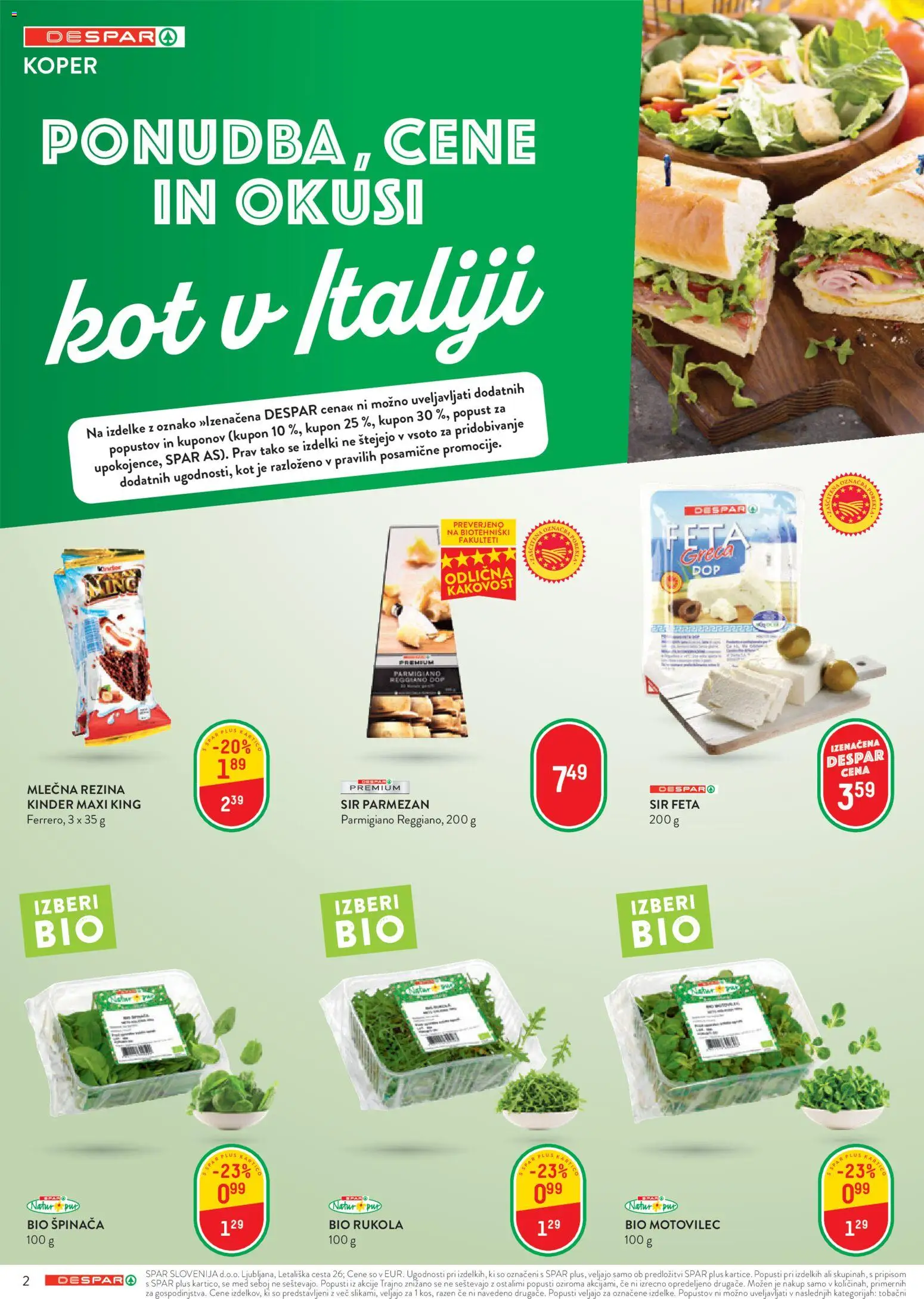 Novi Spar katalog ponudbe – veljaven od 15.07.2026 | Stran: 2 | Izdelki: Mlečna rezina, Sir