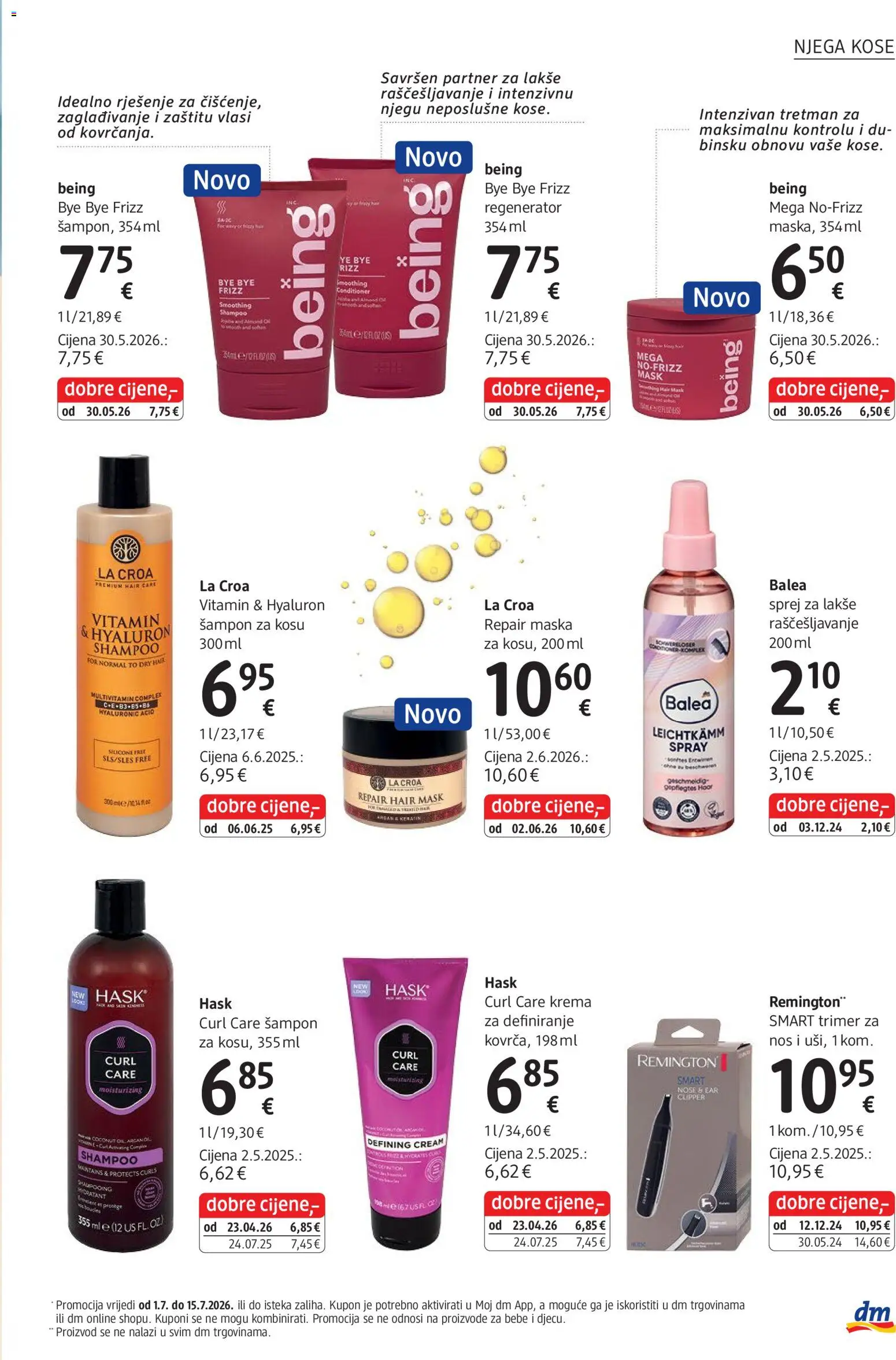 DM katalog | vrijedi od 01.07.2026 | Stranica: 29 | Proizvodi: Šampon, Regenerator, Krema, Trimer