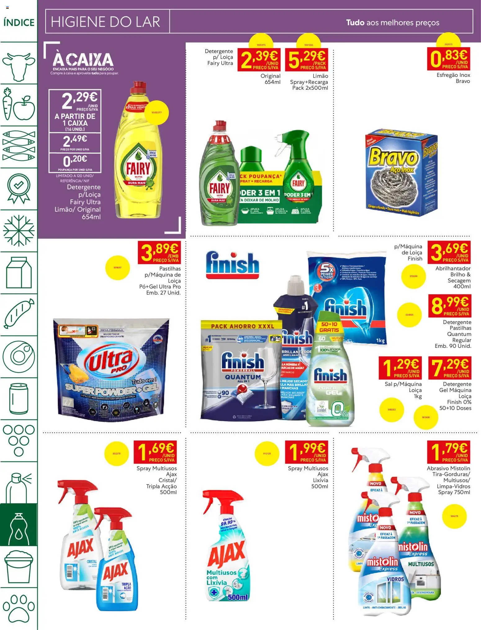Recheio folheto Madeira │ válido de 25/08/2026 | Página: 34 | Produtos: Agua, Esfregão, Detergente, Sal