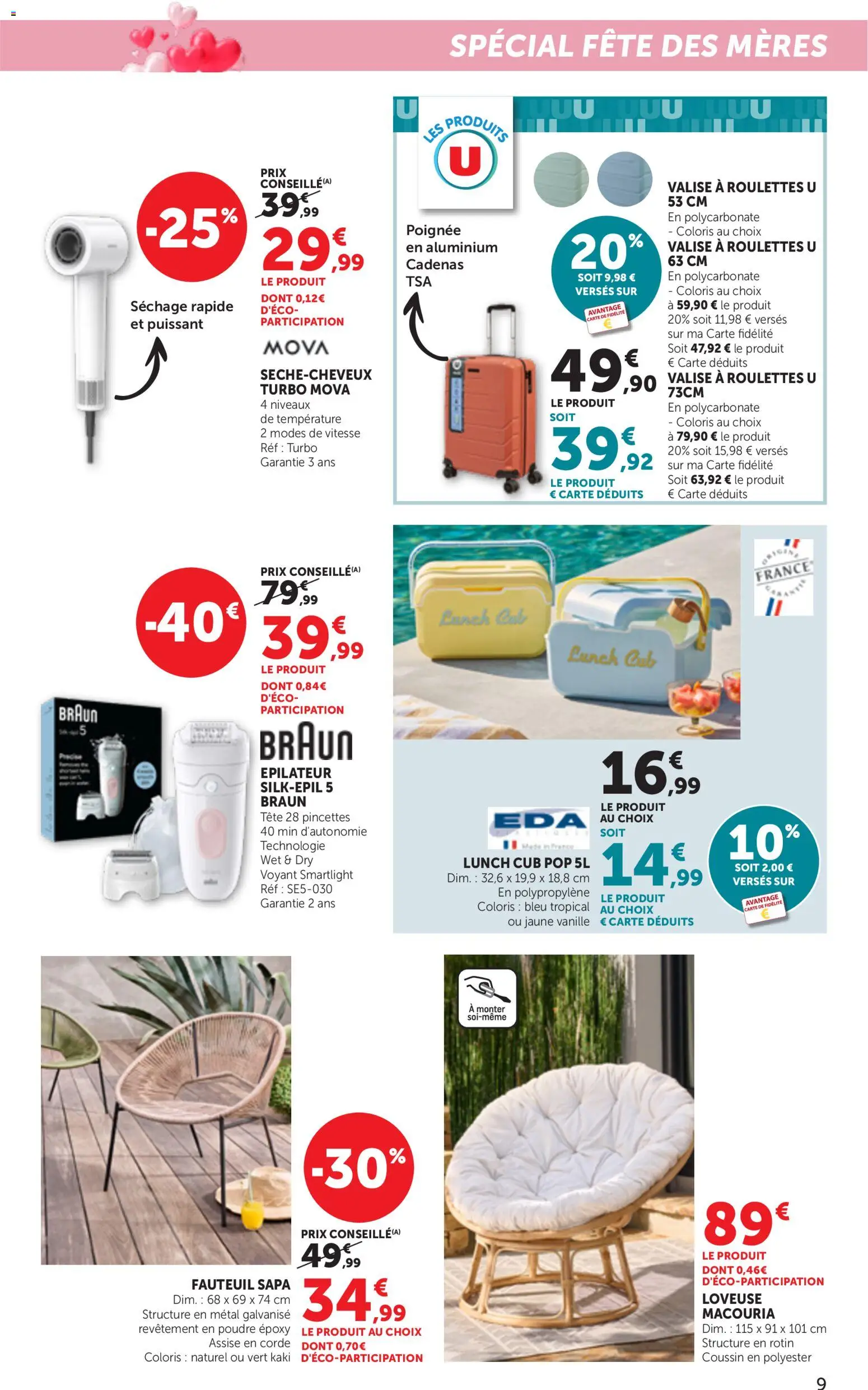 {H1} | Page: 9 | Produits: Épilateur, Kaki, Fauteuil, Valise