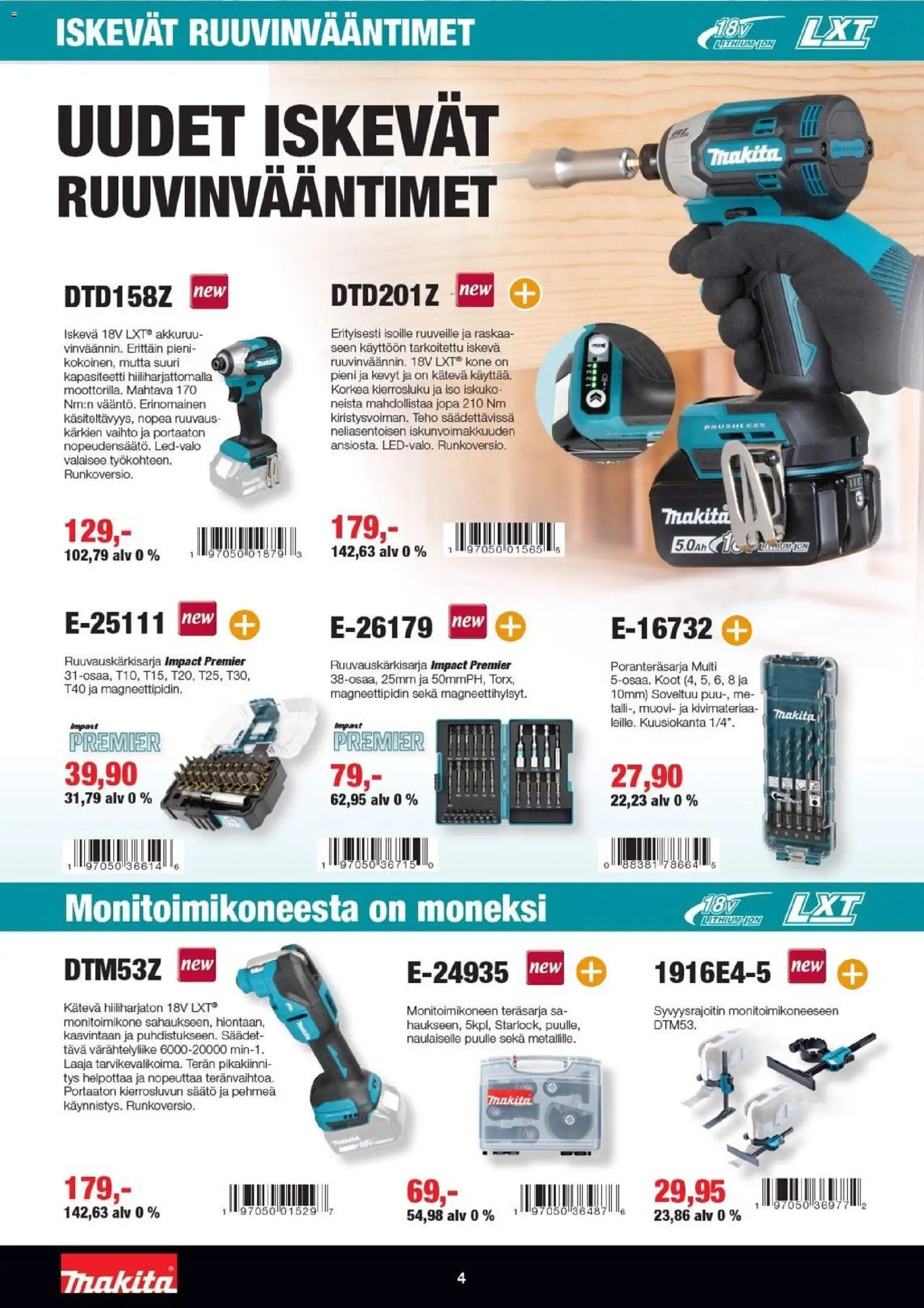 Makita tarjoukset – voimassa 01.01.2026 alkaen | Sivu: 4