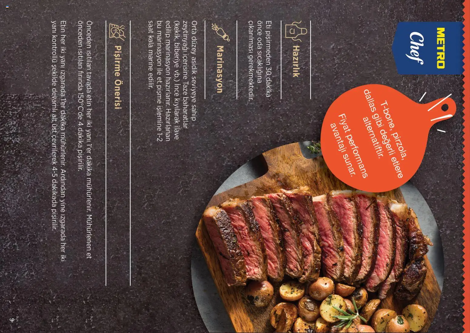 Metro Chef Steak Serisi - 14 Ekim 2026 tarihinden itibaren geçerlidir | Sayfa: 9 | Ürünler: Et, Zeytinyağı, Saat