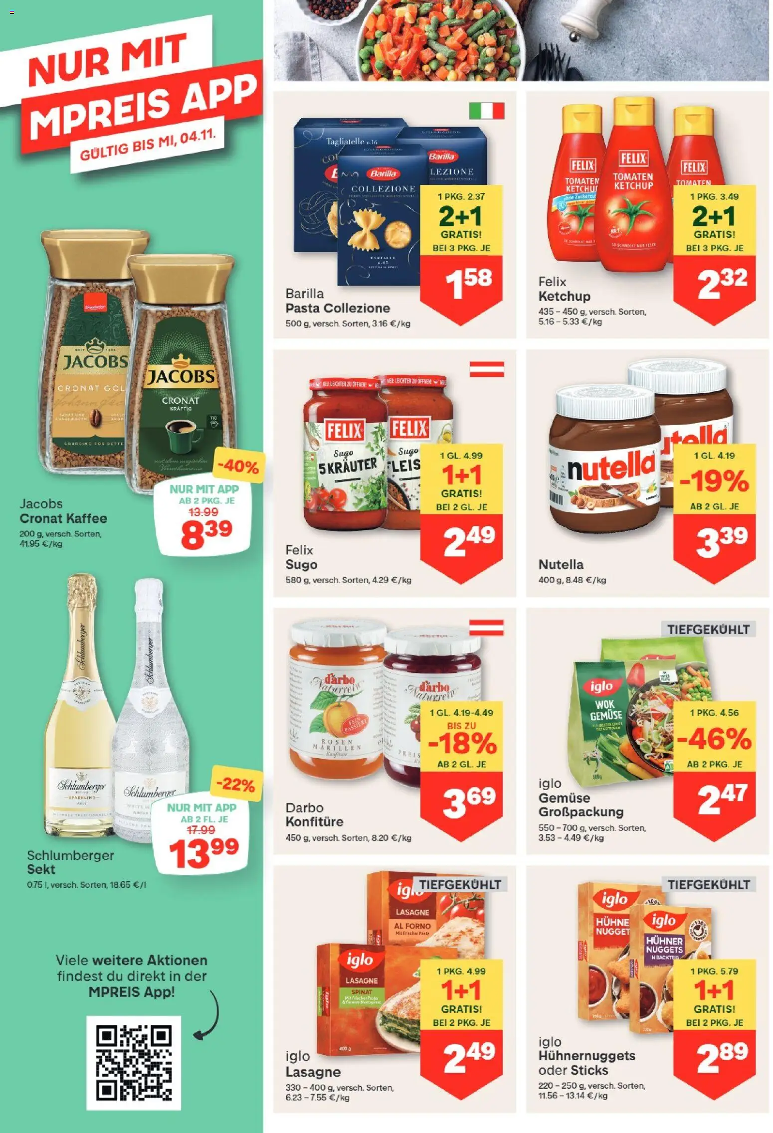 MPREIS Hohenems gültig ab 29.10.2026 | Seite: 12 | Produkte: Gemüse, Barilla, Kaffee, Tomaten