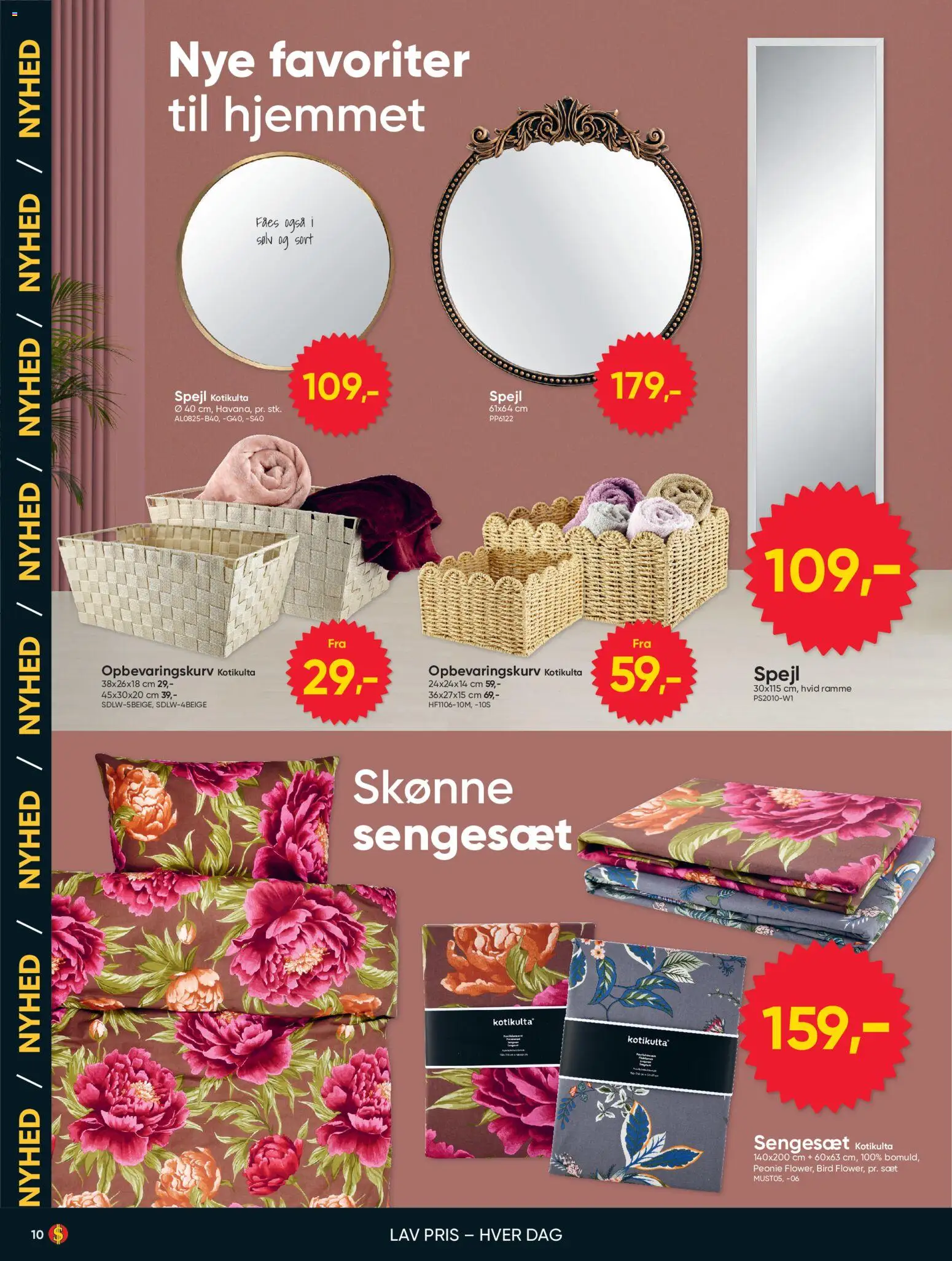 Bigdollar tilbudsavis – gyldig fra 28/08/2026 | Side: 10 | Produkter: Spejl, Sengesæt