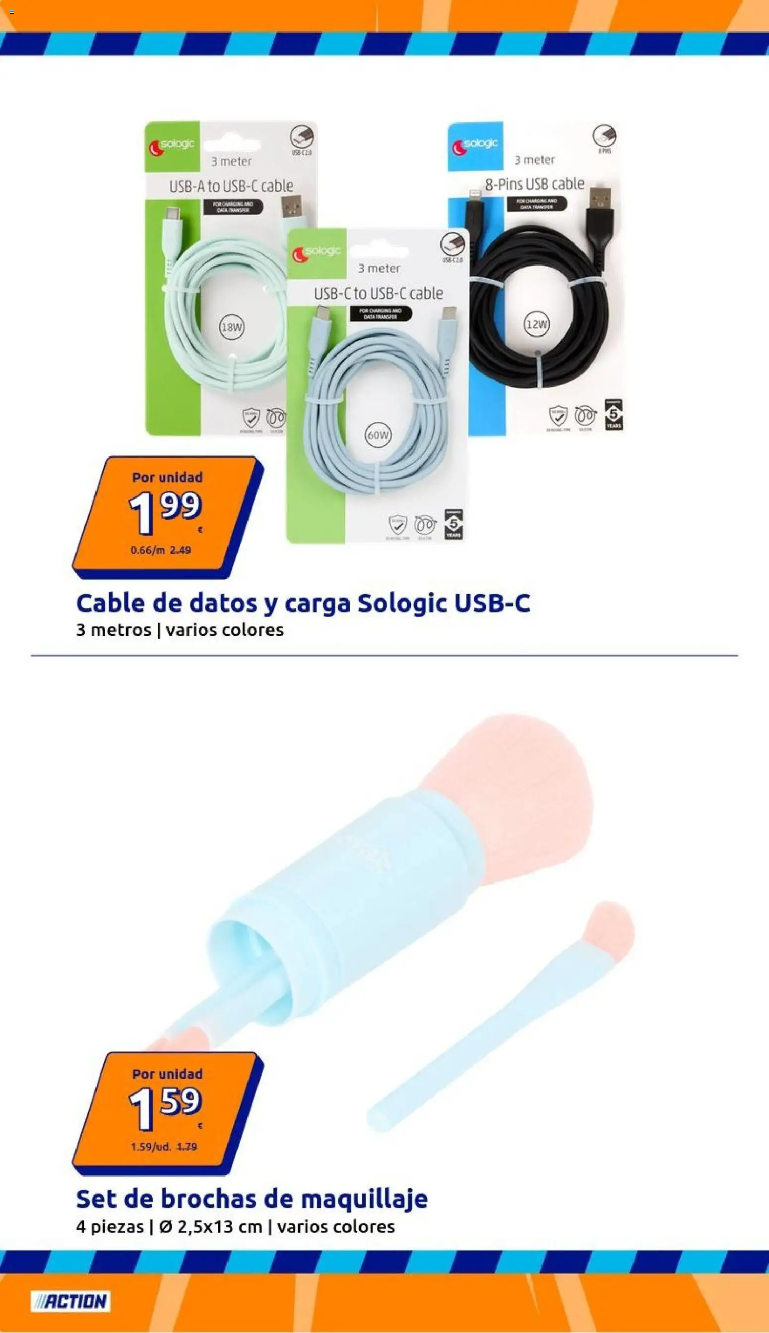 Action folleto │ válido desde el 02/09/2026 | Página: 32 | Productos: Maquillaje, Set de brochas, Cable, USB