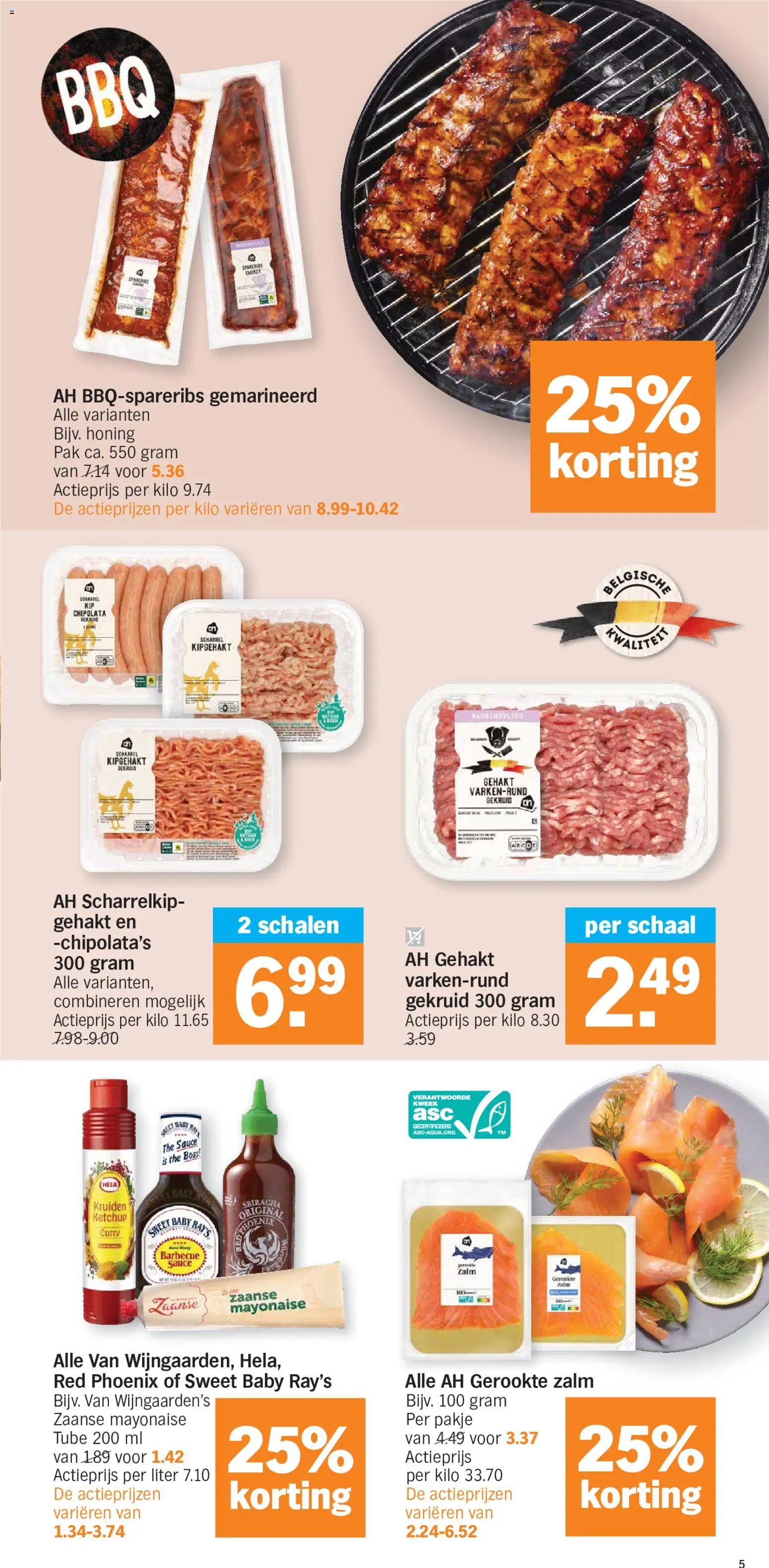 {H1} | Pagina: 5 | Producten: Zalm, Chipolata, Ketchup, Schaal