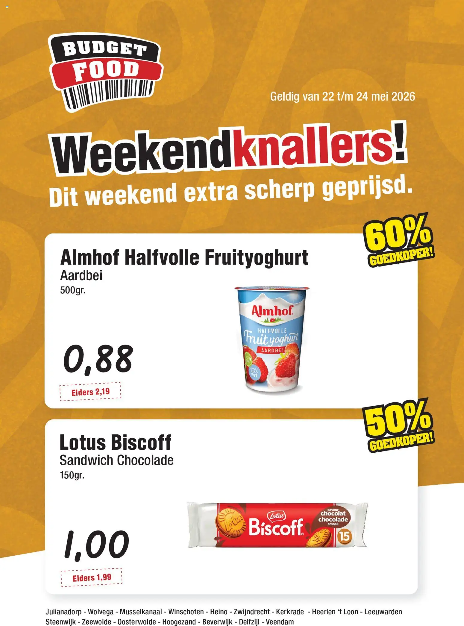{H1} | Pagina: 1 | Producten: Yoghurt, Chocolade, Sandwich, Aardbei