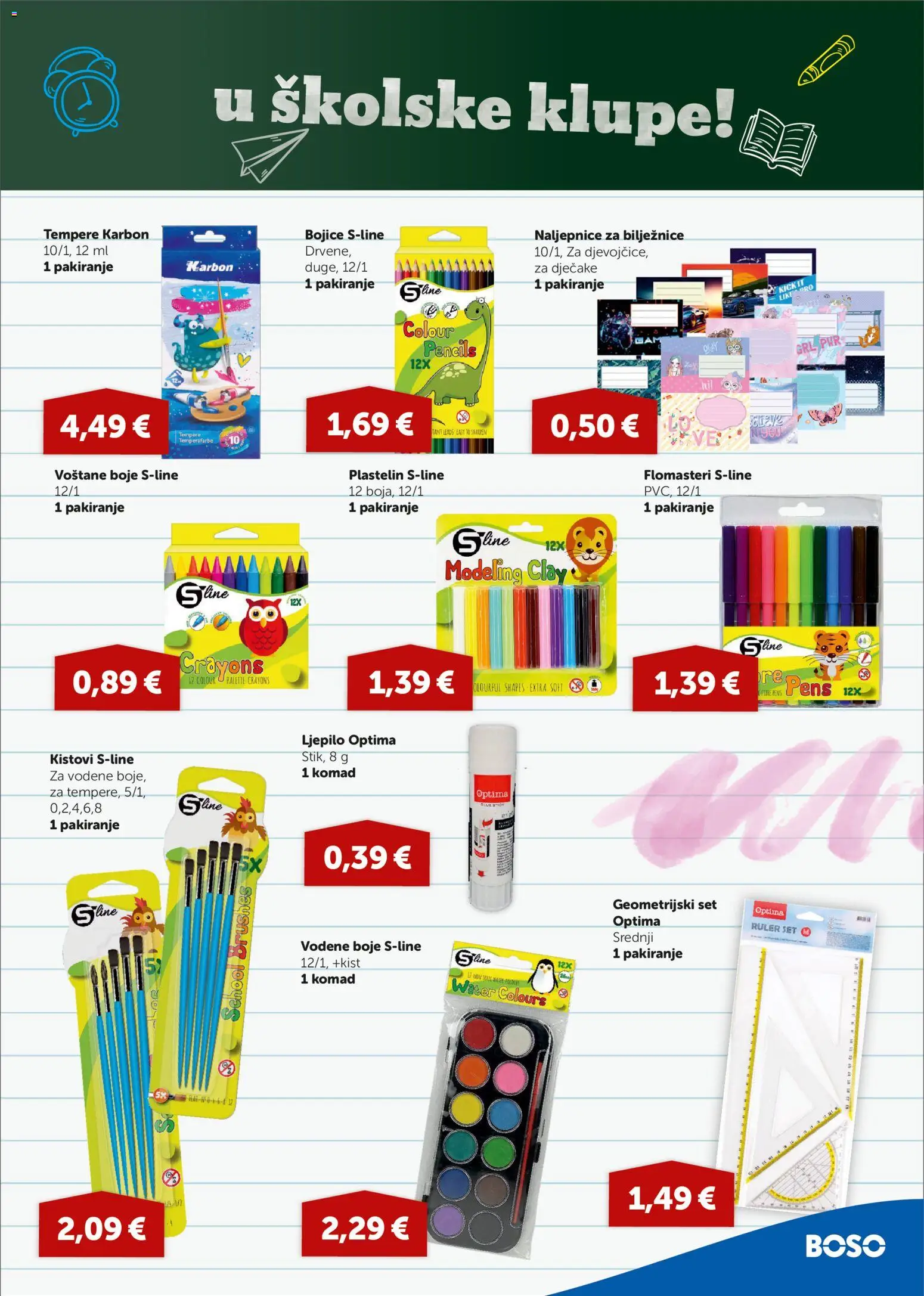 Boso katalog | vrijedi od 27.08.2026 | Stranica: 15 | Proizvodi: Vodene boje, Ljepilo, Tempere, Flomasteri