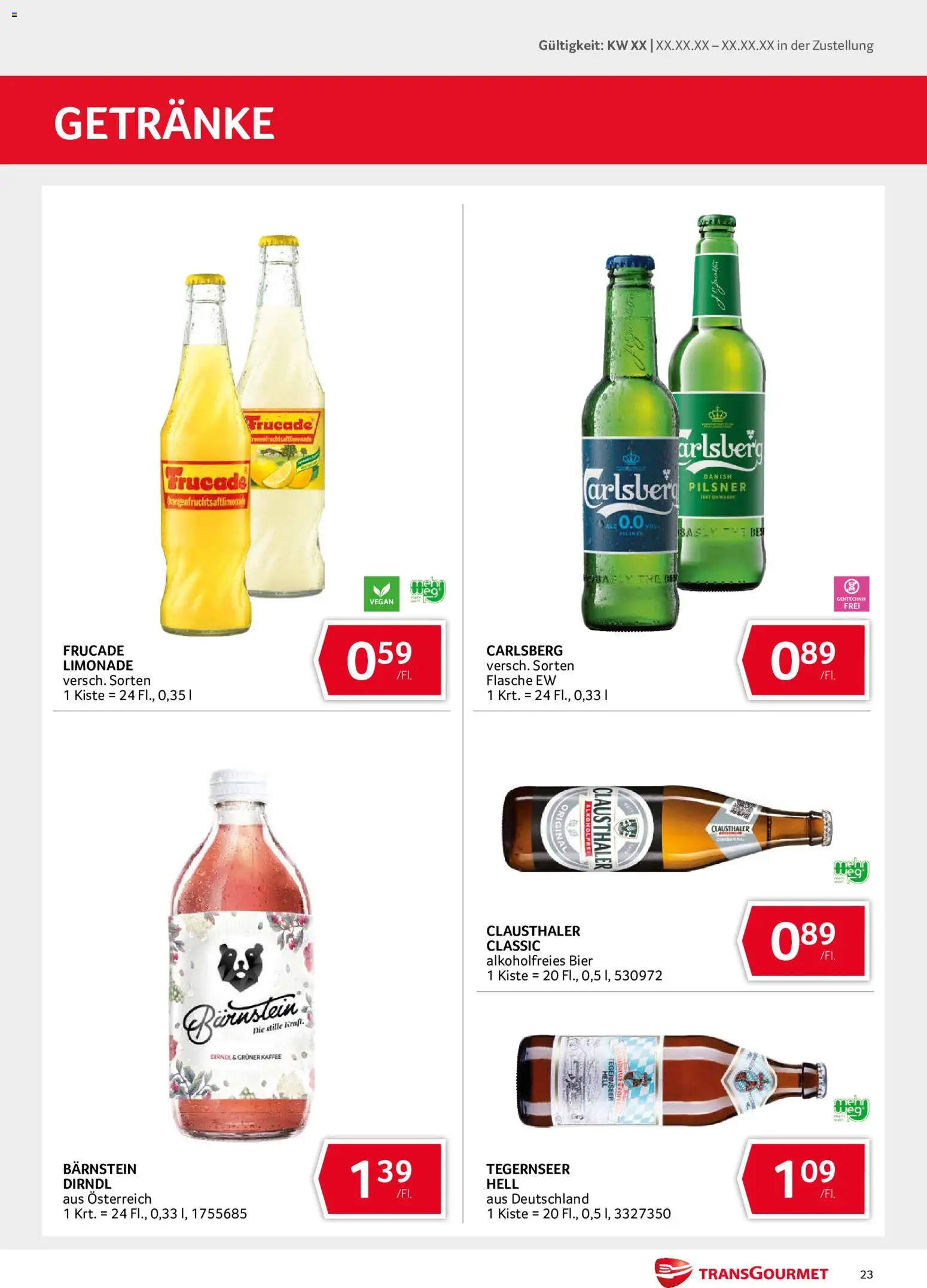 Transgourmet Flugblatt gültig ab 02.11.2026 | Seite: 23 | Produkte: Getränke, Kaffee, Bier
