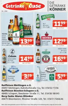 Angebote - Getränke Oase: Getränkeangebote ab 24.08.2026 gültig