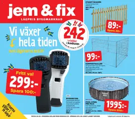 Jem & Fix - erbjudanden - Förhandsvisning av reklamblad från butik Jem & Fix aktuell från 07.06.2026