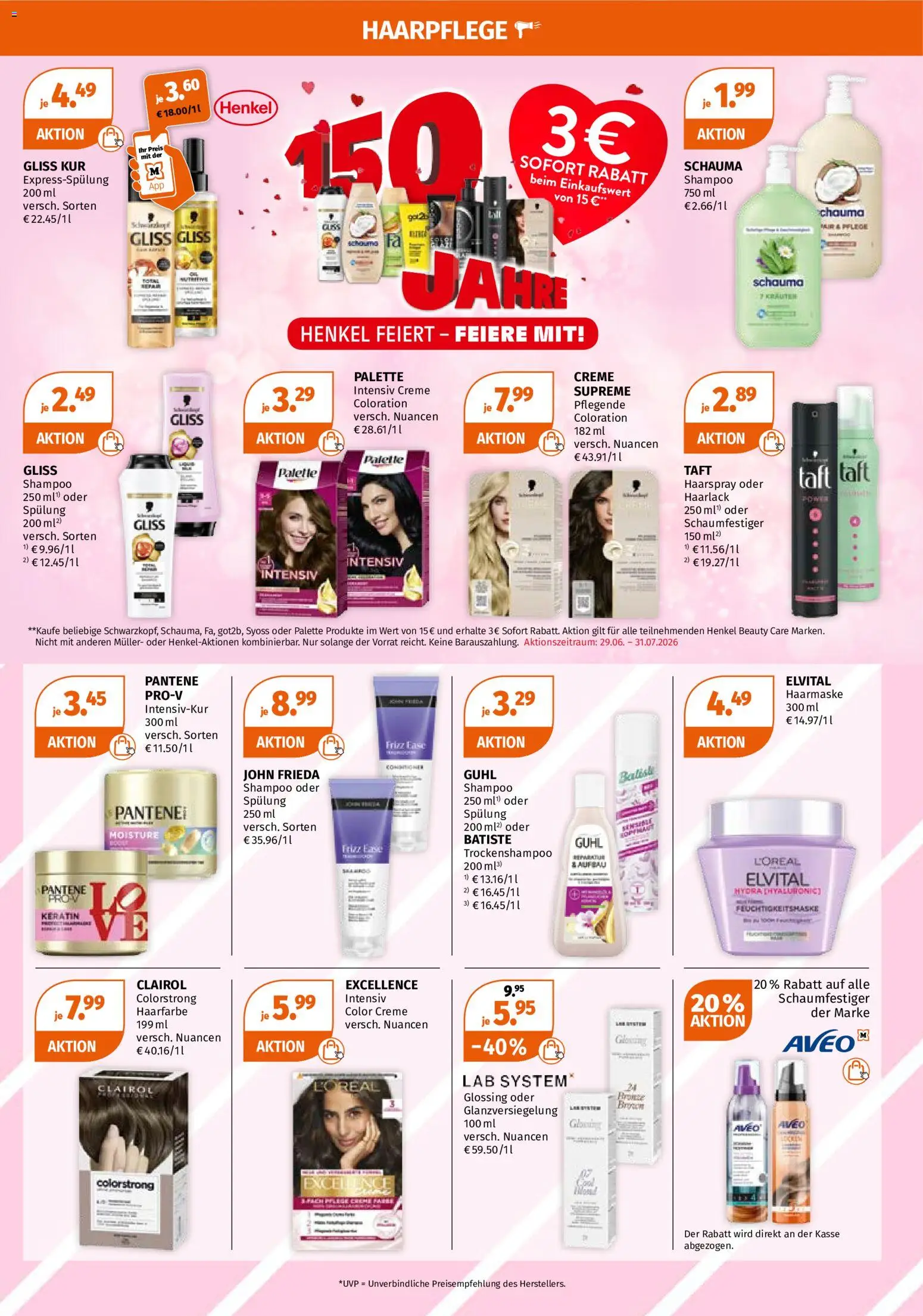 Müller Prospekt – gültig ab 29.06.2026 | Seite: 7 | Produkte: Shampoo, Haarmaske, Haarfarbe, Creme