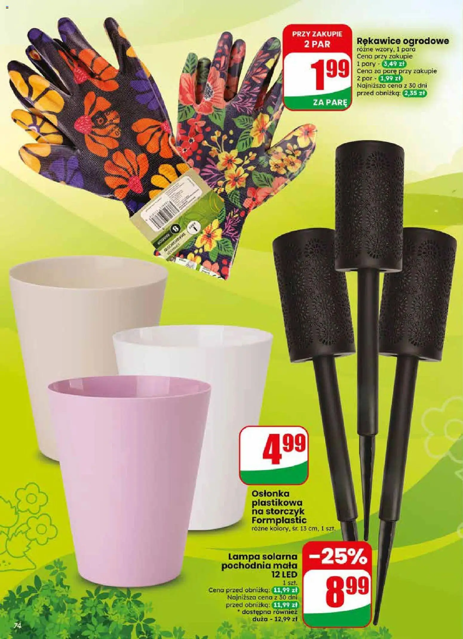 Dino gazetka od 17.06.2026 | Strona: 74 | Produkty: Lampa solarna, Lampa, Storczyk
