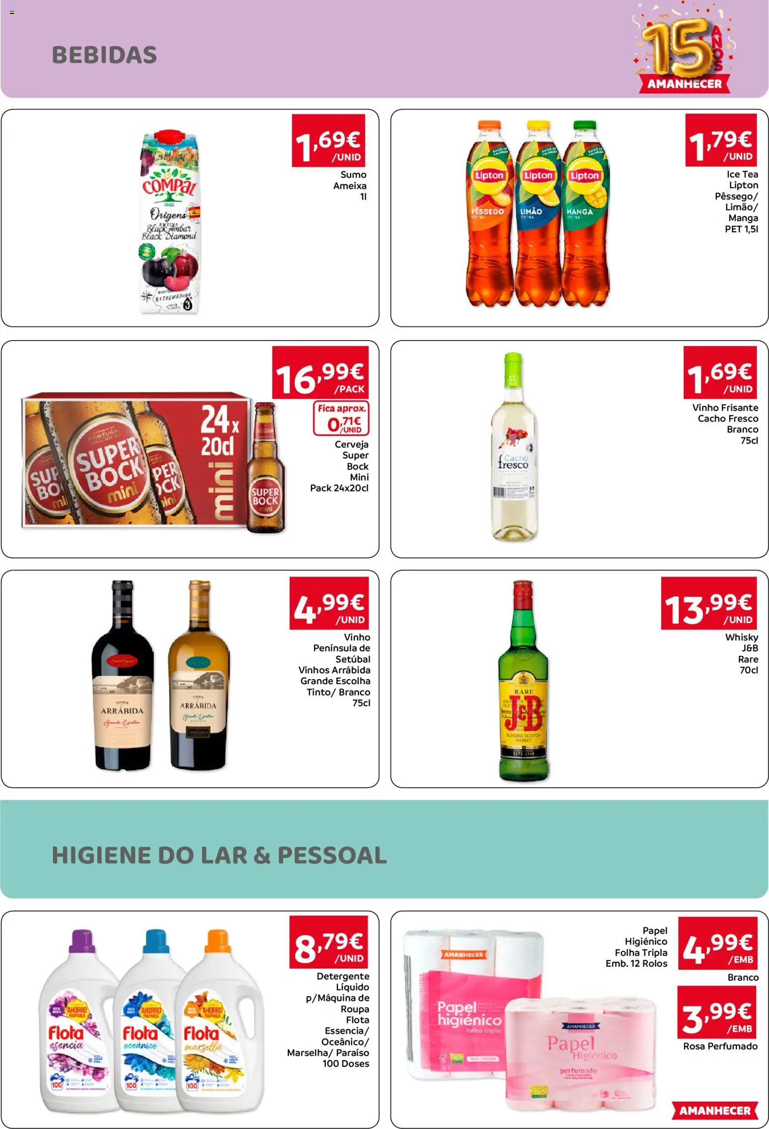Amanhecer Folheto Madeira │ válido de 20/08/2026 | Página: 4 | Produtos: Papel higiénico, Manga, Vinho, Cerveja