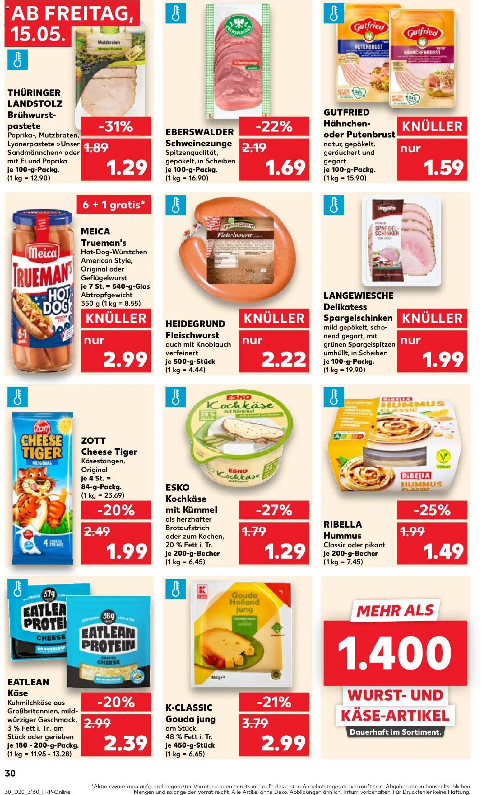 Kaufland Prospekt – gültig ab 15.05.2026 | Seite: 30 | Produkte: Hahnchen, Spargel, Wurst, Knoblauch