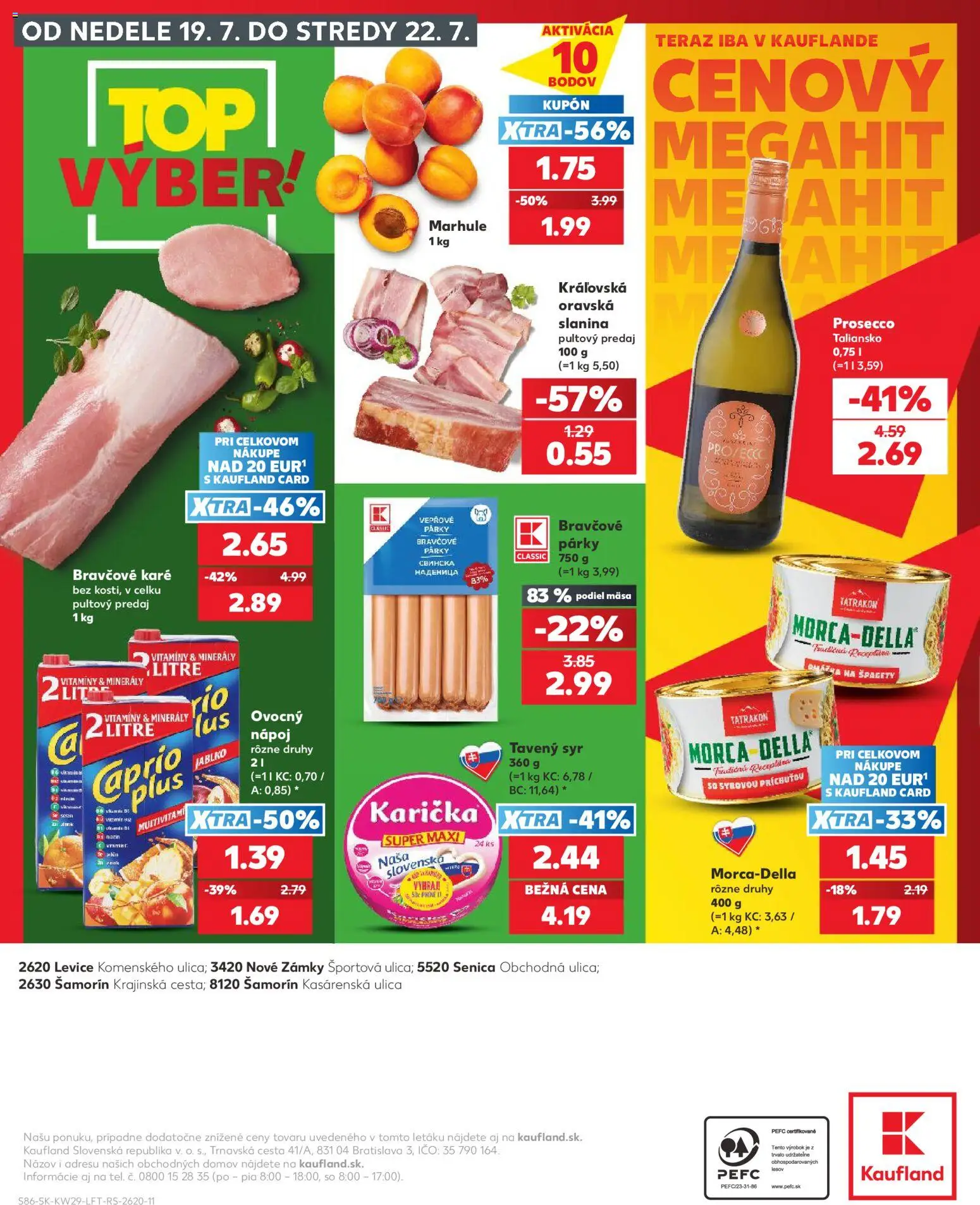 Nové Kaufland akcie – leták je platný od 16.07.2026 | Strana: 86 | Produkty: Syr, Slanina, Bravčové karé, Špagety
