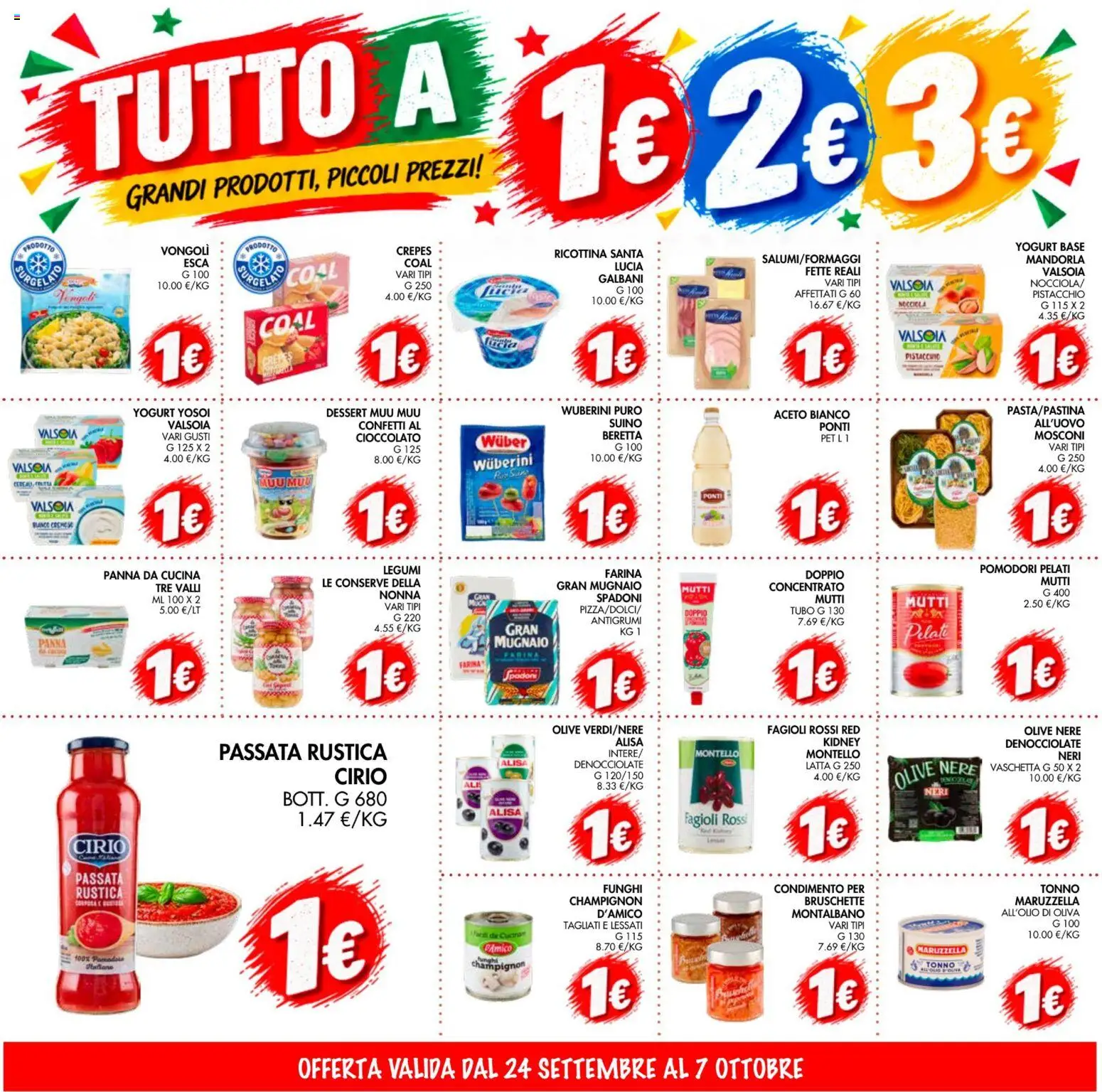 Volantino Coal del 24/09/2026 | Pagina: 2 | Prodotti: Pomodori, Aceto, Conserve, Panna da cucina