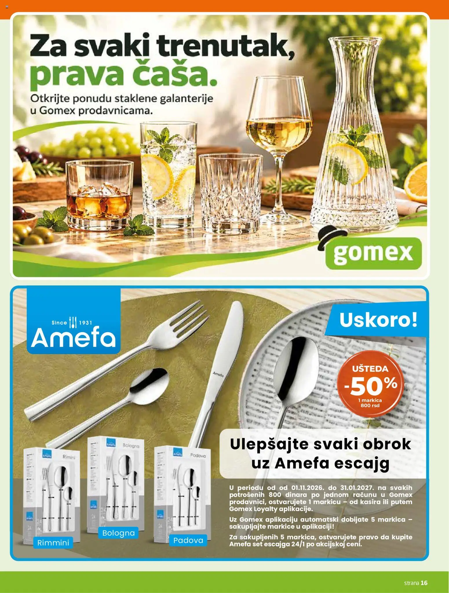 Gomex katalog - važi od 15.10.2026 | Strana: 16 | Proizvode: Escajg