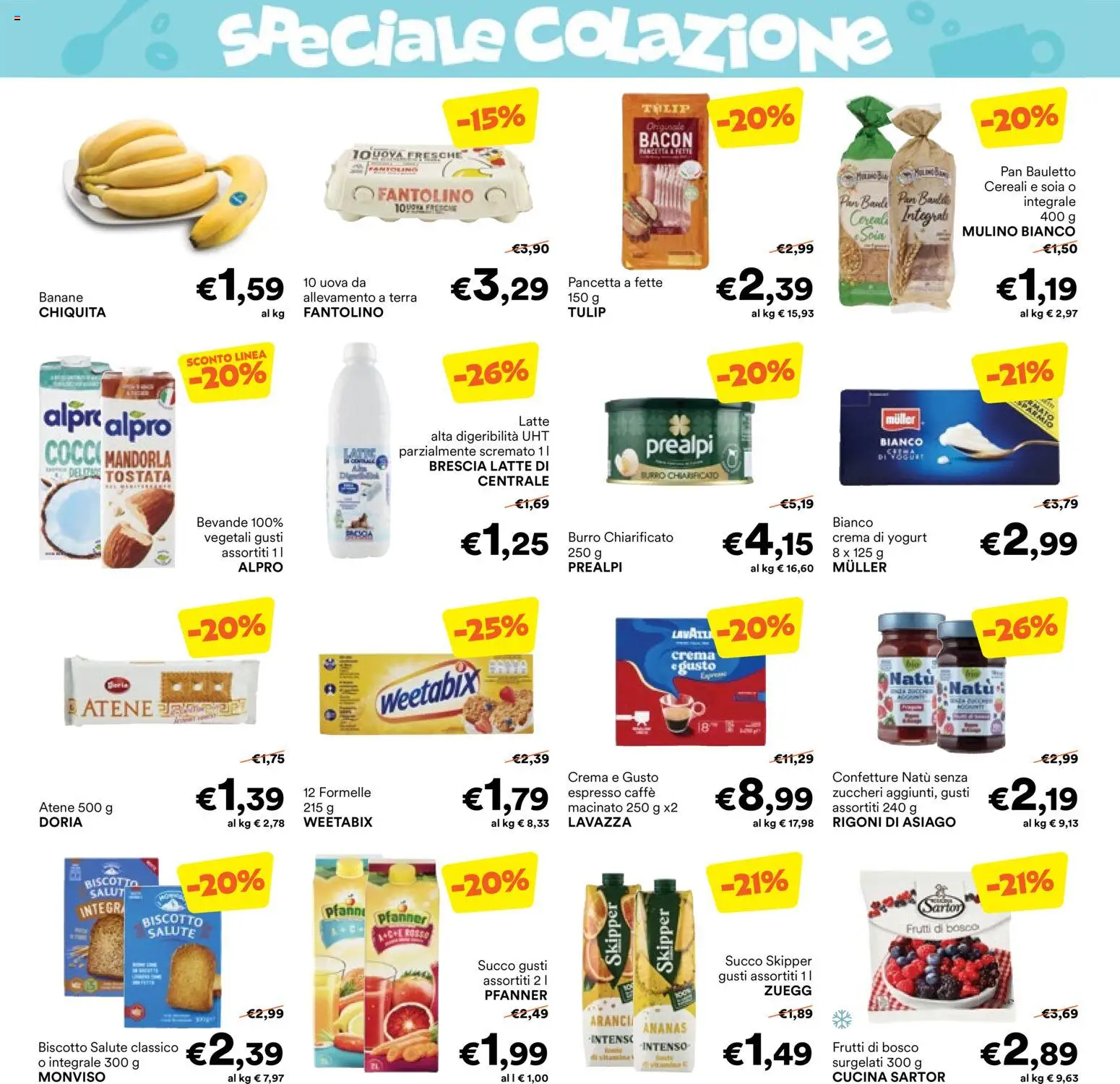 Volantino Unes del 09/09/2026 | Pagina: 6 | Prodotti: Crema, Yogurt, Uova, Pancetta