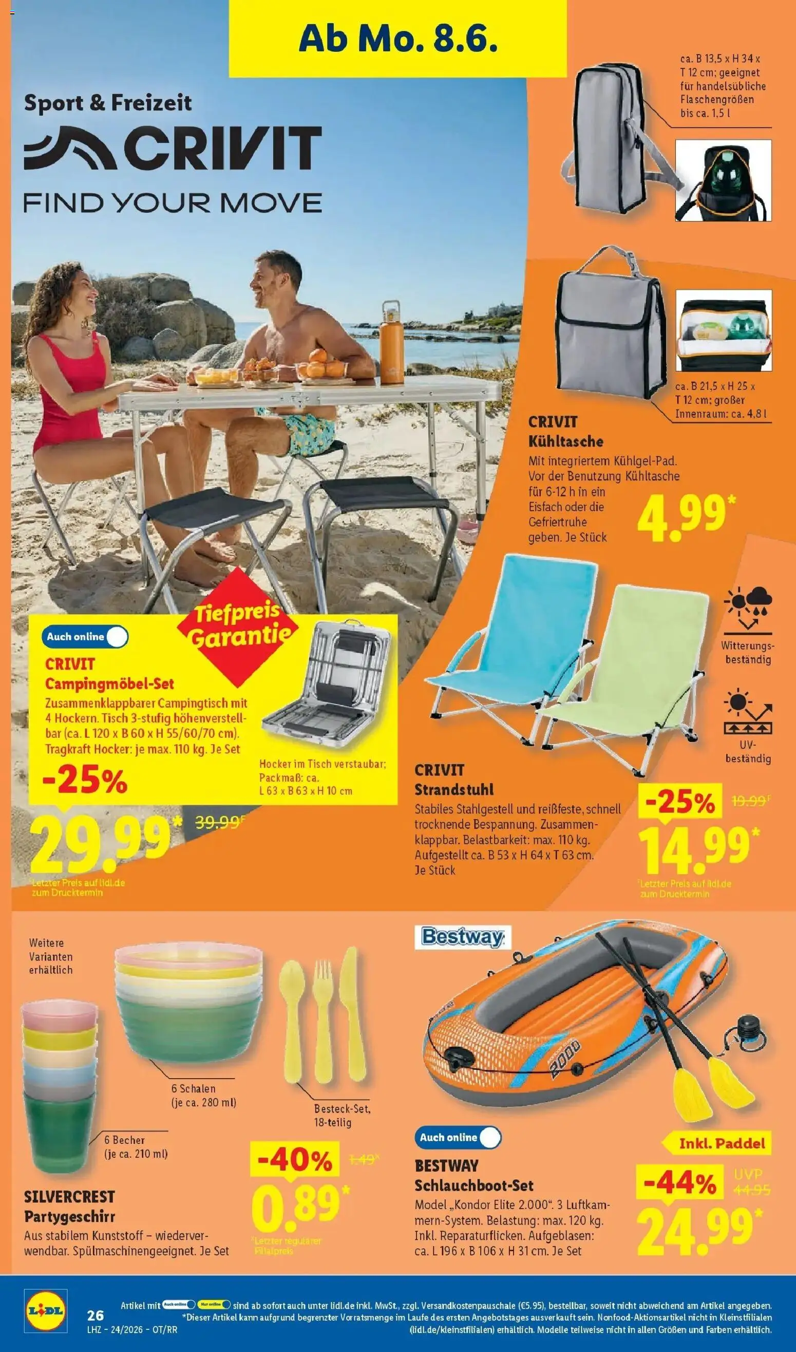 Lidl Prospekt Senftenberg – gültig ab 08.06.2026 | Seite: 46 | Produkte: Hocker, Tisch, Gefriertruhe