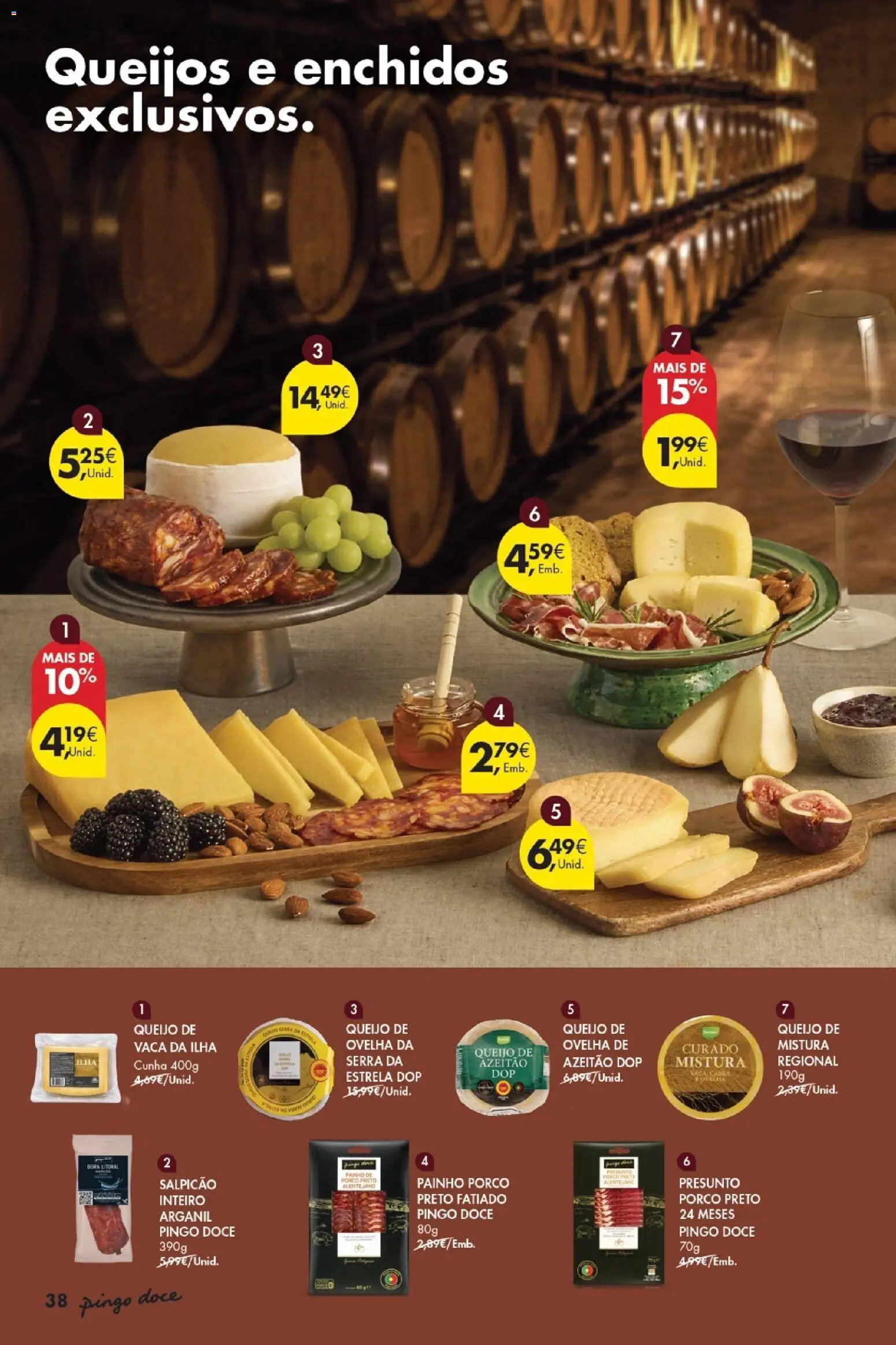 Pingo Doce - Vinhos e Sabores de Portugal Madeira │ válido de 15/09/2026 | Página: 38 | Produtos: Salpicão, Queijo, Presunto