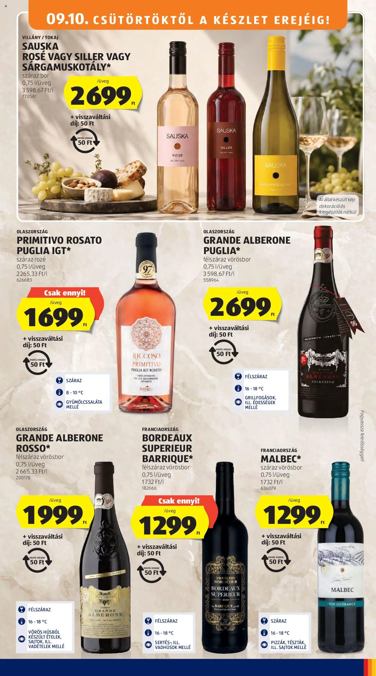 Aldi akciós ujság - amely érvényes a következő dátumtól: 2026.09.10. | Oldal: 17