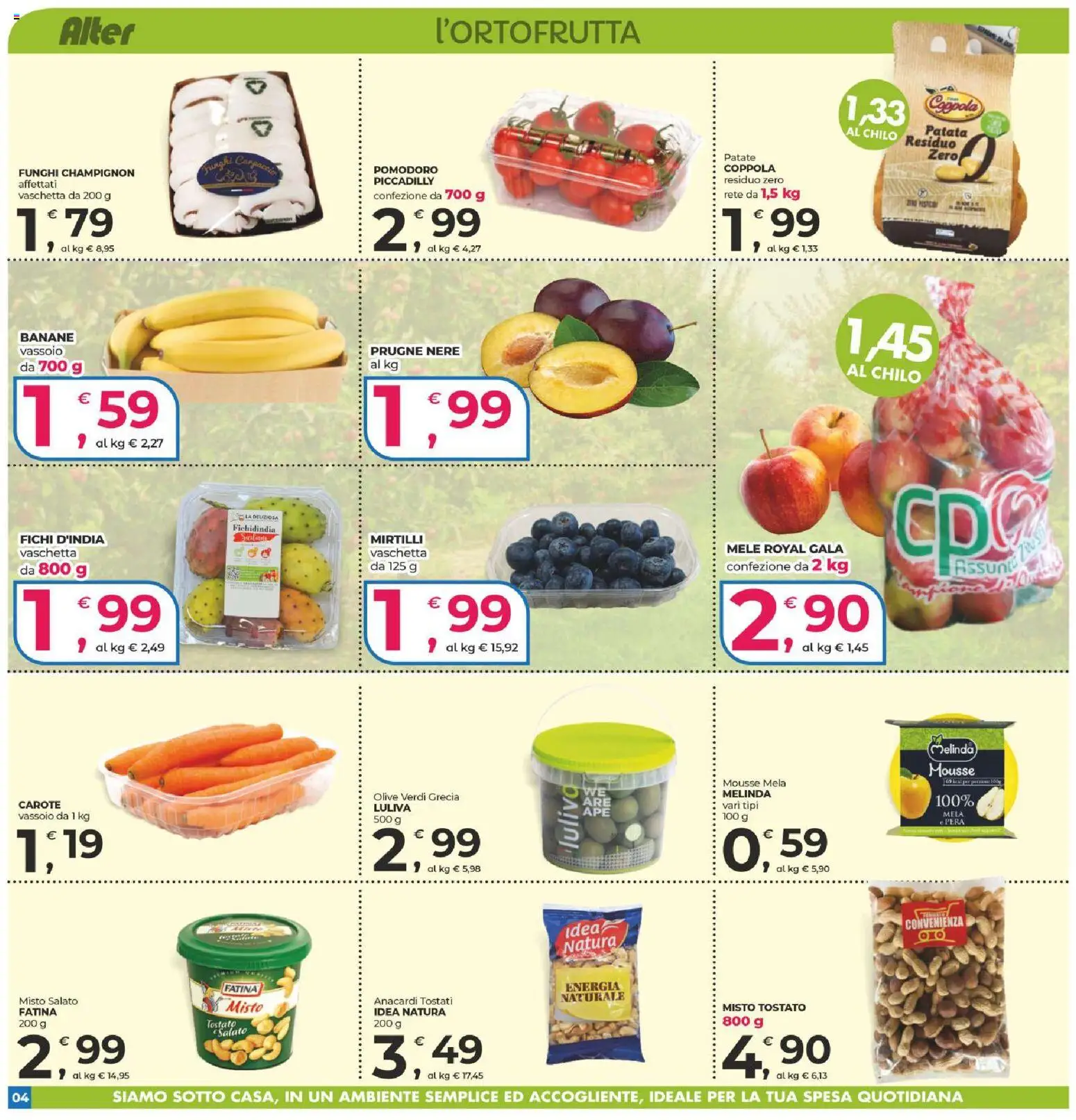 Volantino Alter Discount del 17/09/2026 | Pagina: 4 | Prodotti: Patate, Carote, Anacardi, Mirtilli