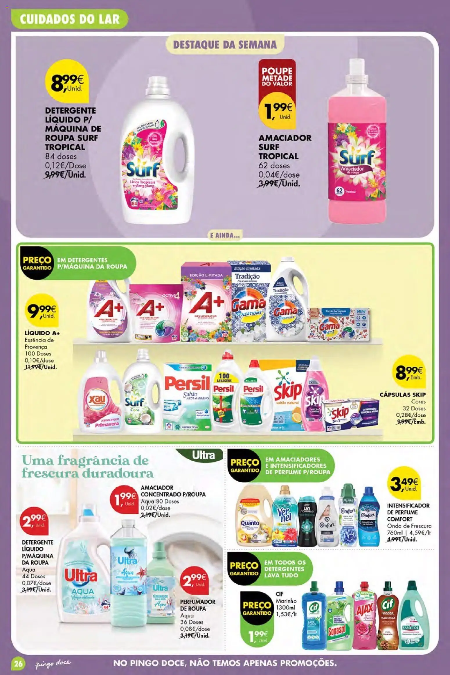 Pingo Doce Poupe Esta Semana Açores │ válido de 28.05.2026 | Página: 26 | Produtos: Agua, Perfume, Amaciador de roupa, Persil