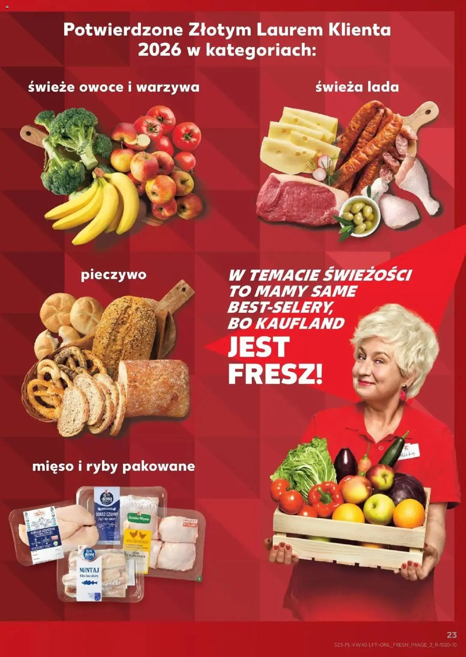 Kaufland gazetka od 01.10.2026 - od jutra PDF | Strona: 23 | Produkty: Mięso, Dorsz, Dorsz czarny, Owoce