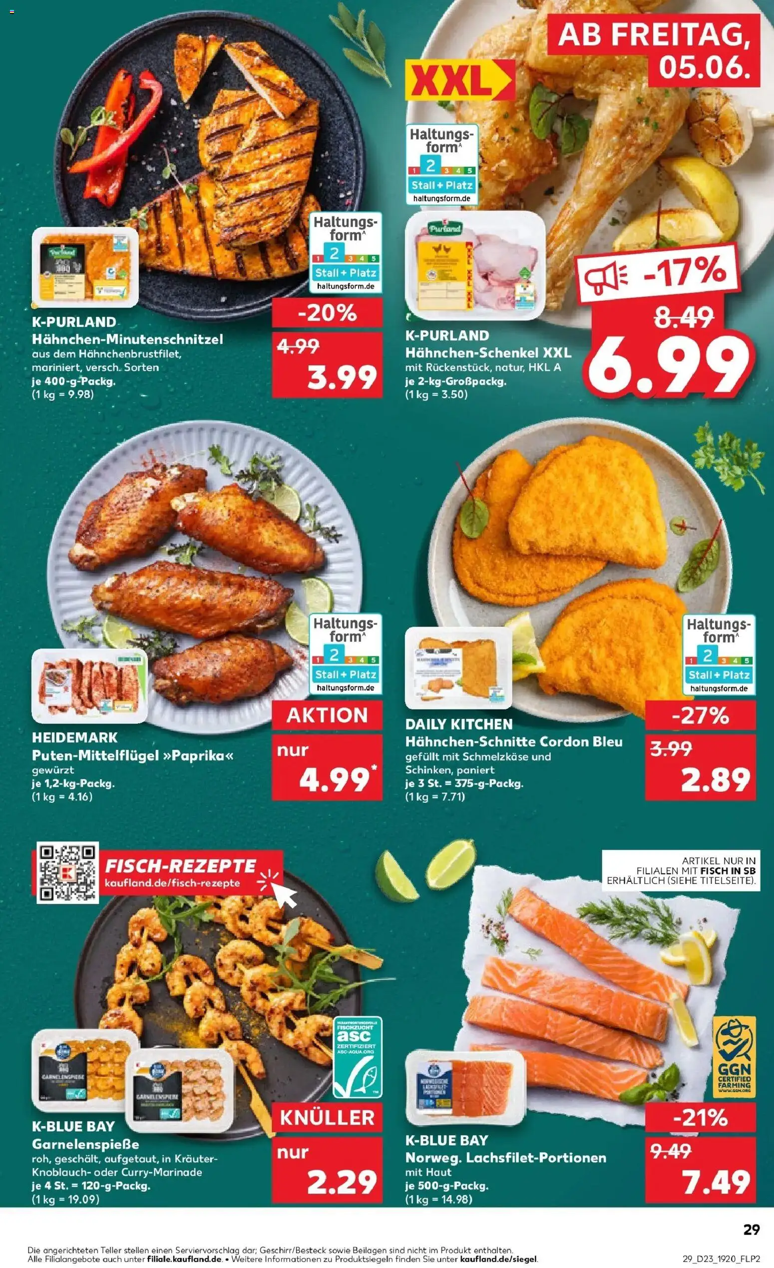 Kaufland Prospekt Hermeskeil – gültig ab 01.06.2026 | Seite: 36 | Produkte: Hahnchenschenkel, Fisch, Knoblauch