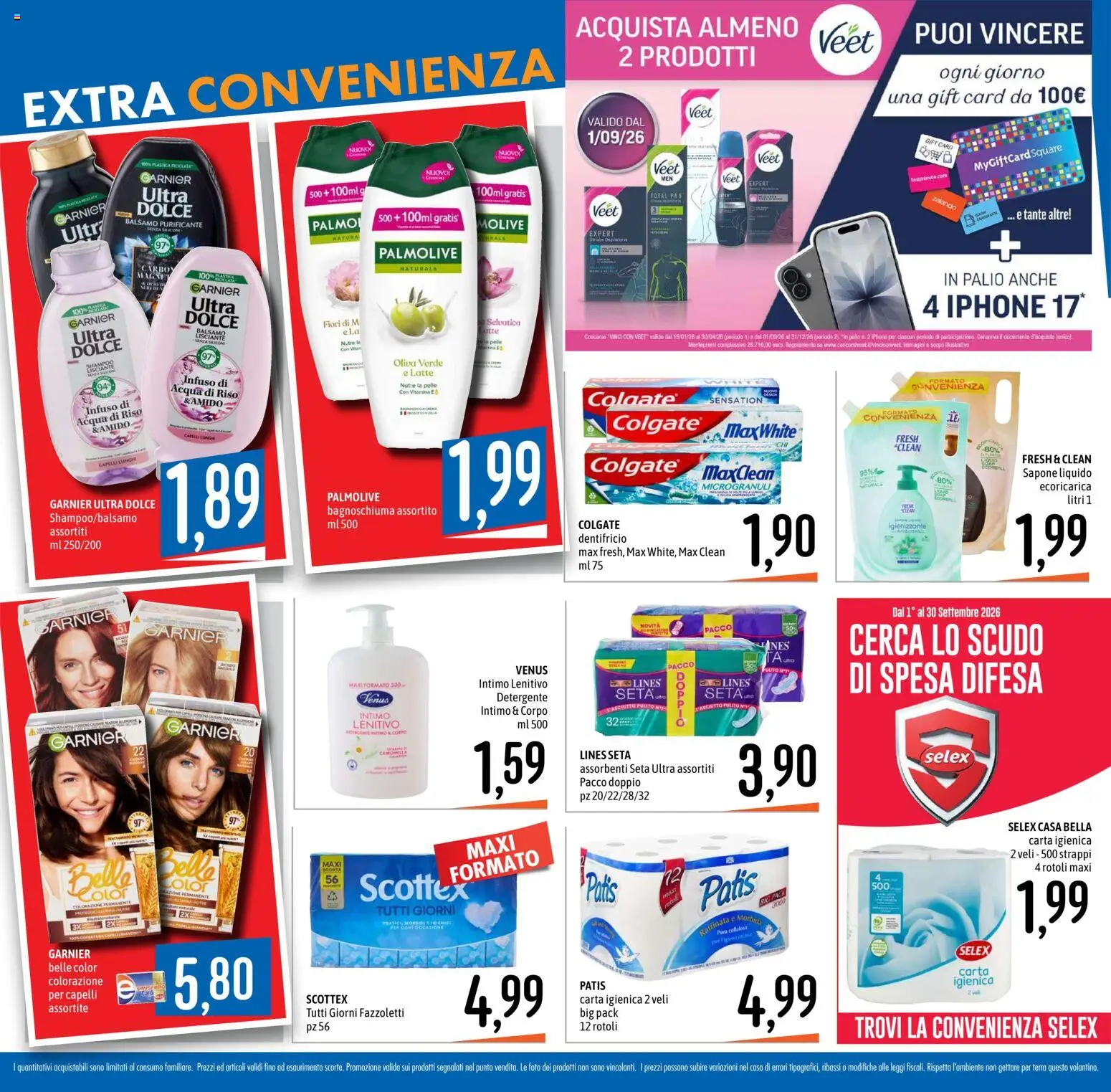 Volantino Emisfero del 27/08/2026 | Pagina: 20 | Prodotti: Shampoo, Sapone, Iphone, Fazzoletti