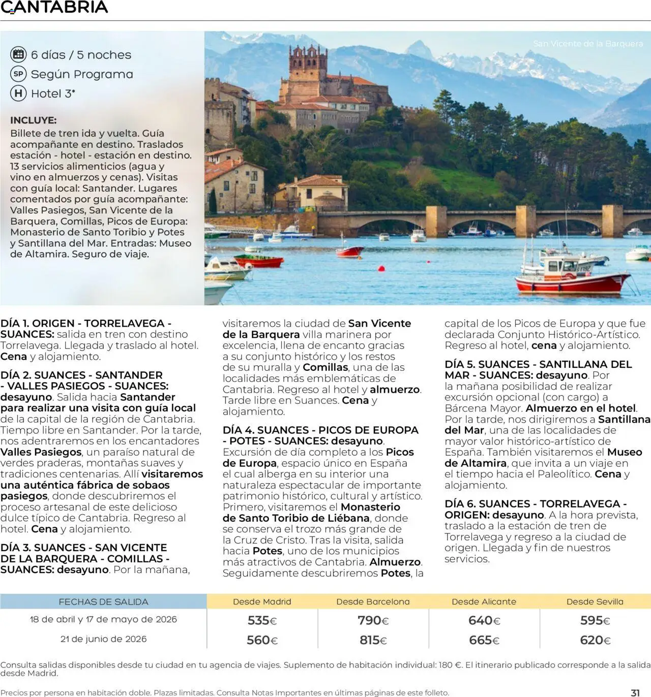 Viajes El Corte Inglés - Club de Vacaciones - Vacaciones Económicas Personalizado │ válido desde el 01/09/2025 | Página: 31 | Productos: Dulce, Vino, Agua