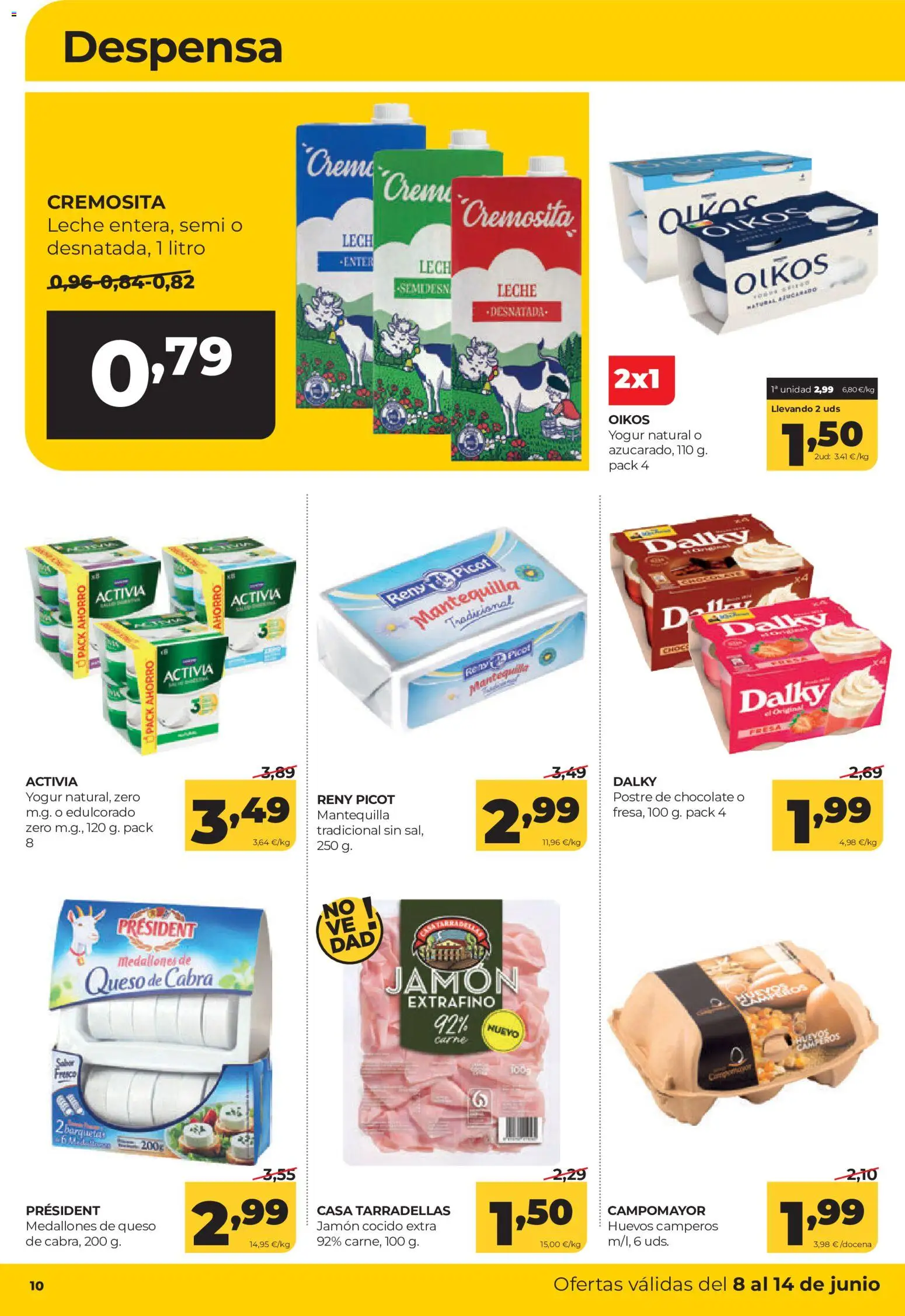 Alimerka folleto Castilla y León │ válido desde el 08.06.2026 | Página: 11 | Productos: Medallones, Yogur, Chocolate, Jamón cocido