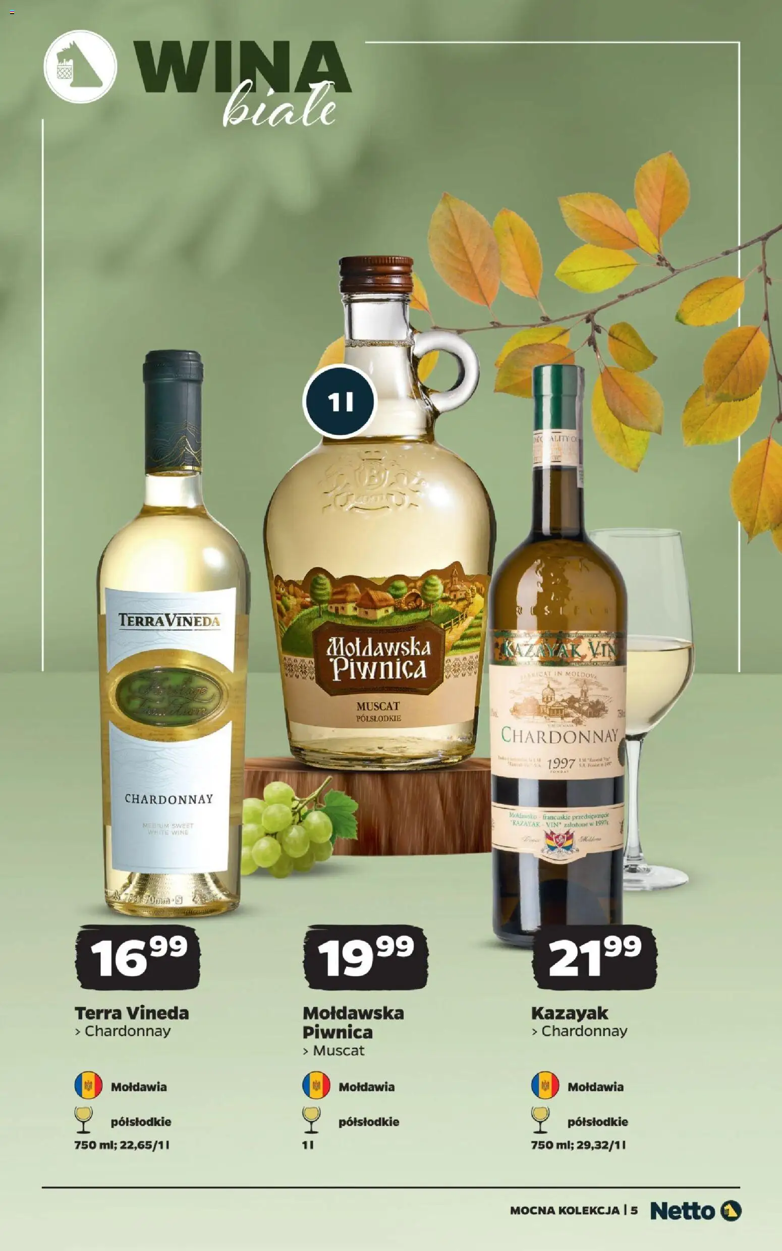 Netto gazetka - Mocna Kolekcja od 12.10.2026 | Strona: 5 | Produkty: Wina białe, Chardonnay