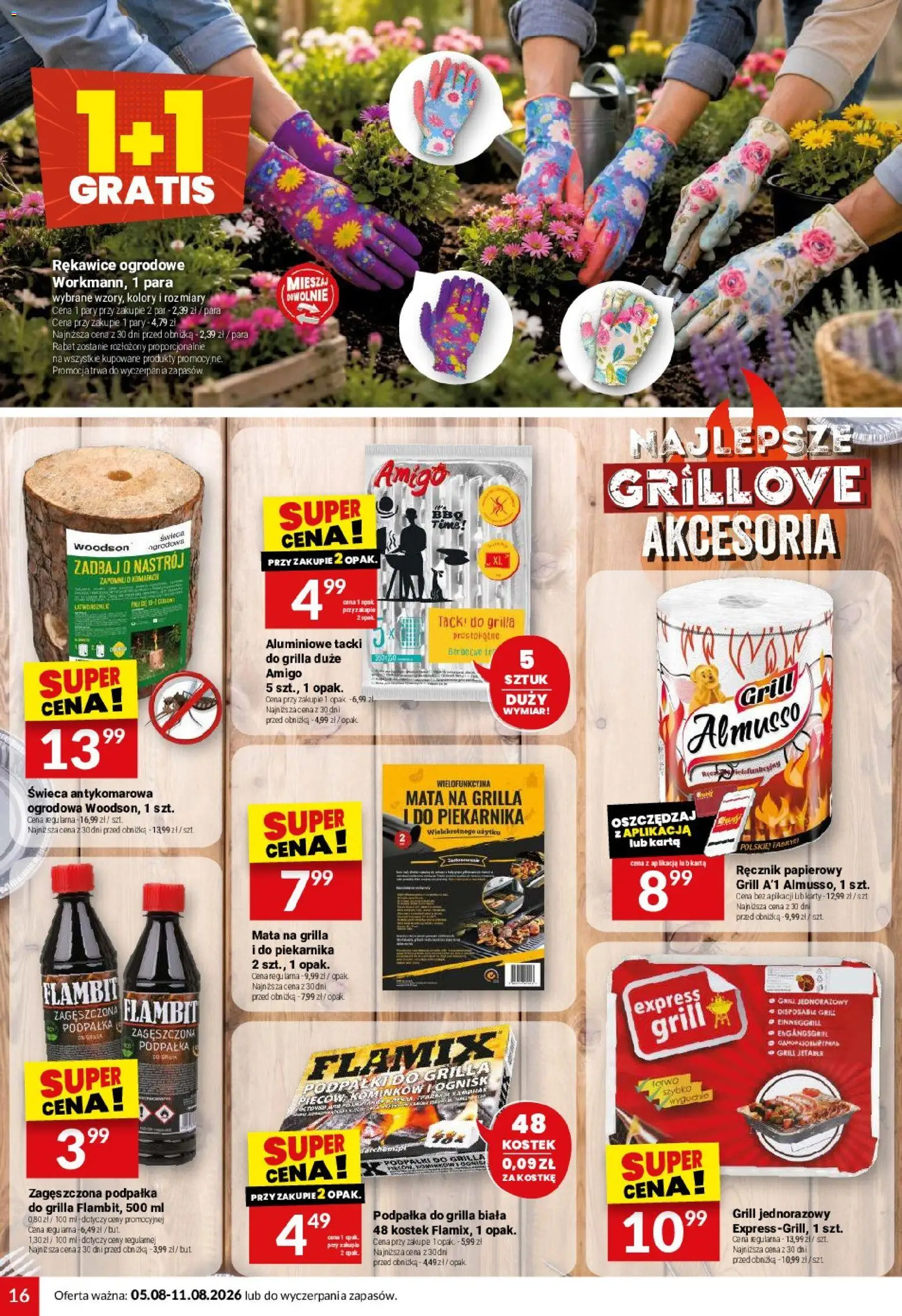 Twój Market gazetka od 05.08.2026 | Strona: 16 | Produkty: Karta, Grill, Grill jednorazowy, Ręcznik papierowy