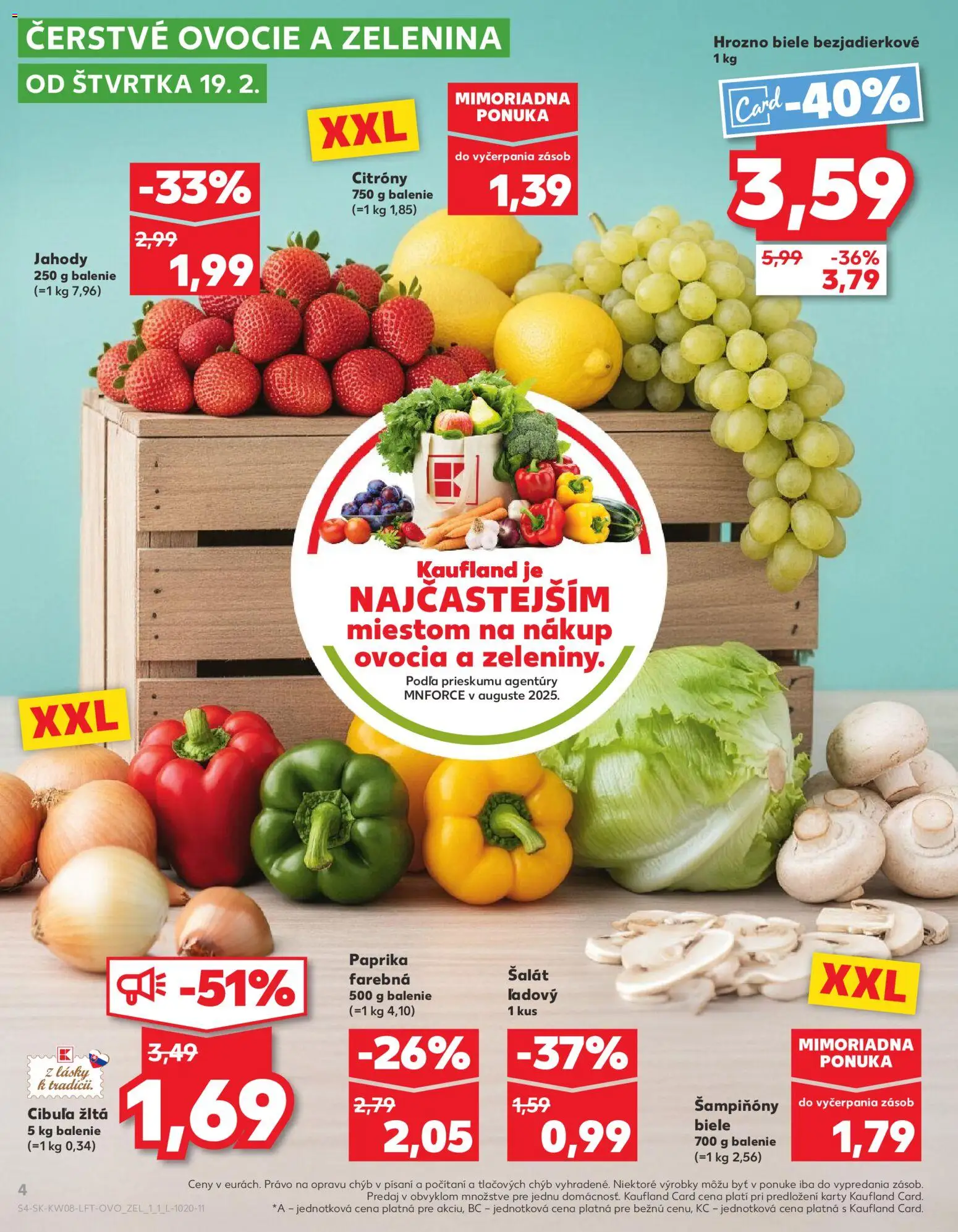 Kaufland SK akciós ujság - amely érvényes a következő dátumtól: 2026.02.19. | Oldal: 4