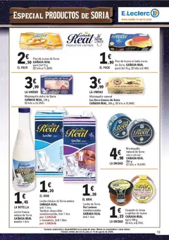 Vista previa E.Leclerc Soria válido desde el 22/07/2026 | Página: 13 | Productos: Leche, Queso, Συσκευή ροής, Baño
