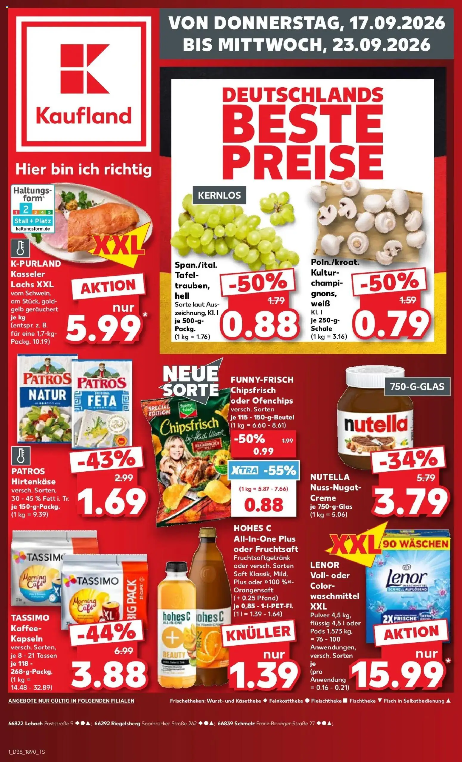 Prospekt Kaufland ab 14.09.2026 » Angebote Online zum Blättern | Seite: 13 | Produkte: Feta, Kaffee, Orangensaft, Waschmittel